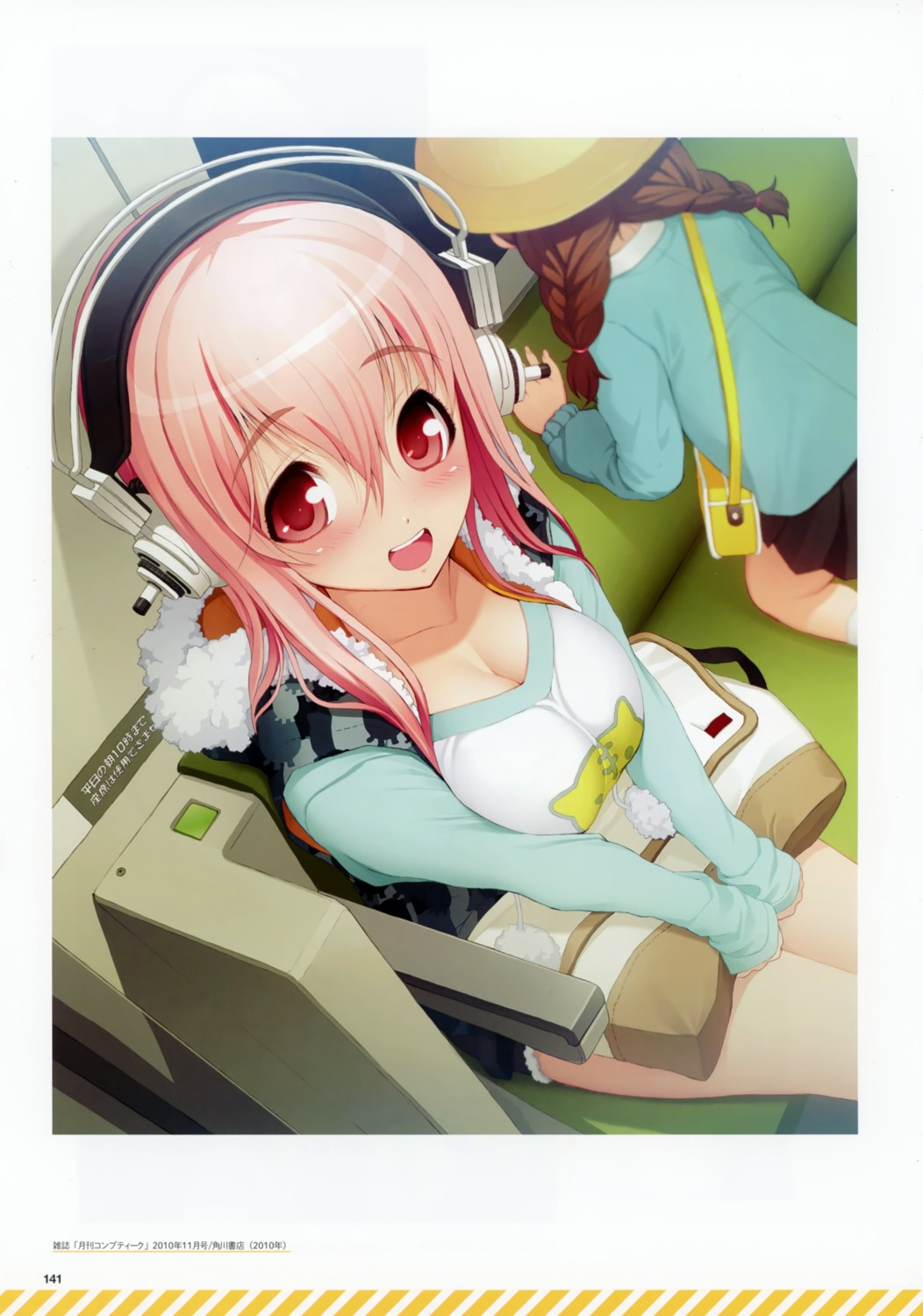 bleed_through cleavage crossover headphones kamisama nitroplus scanning_dust sonico sumaga super_sonico tsuji_santa