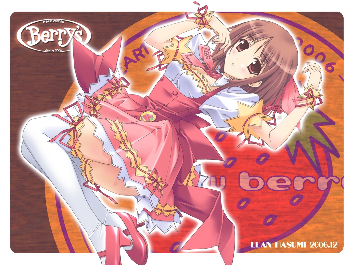 berry's hasumi_elan itsumu_aruha thighhighs waitress wallpaper