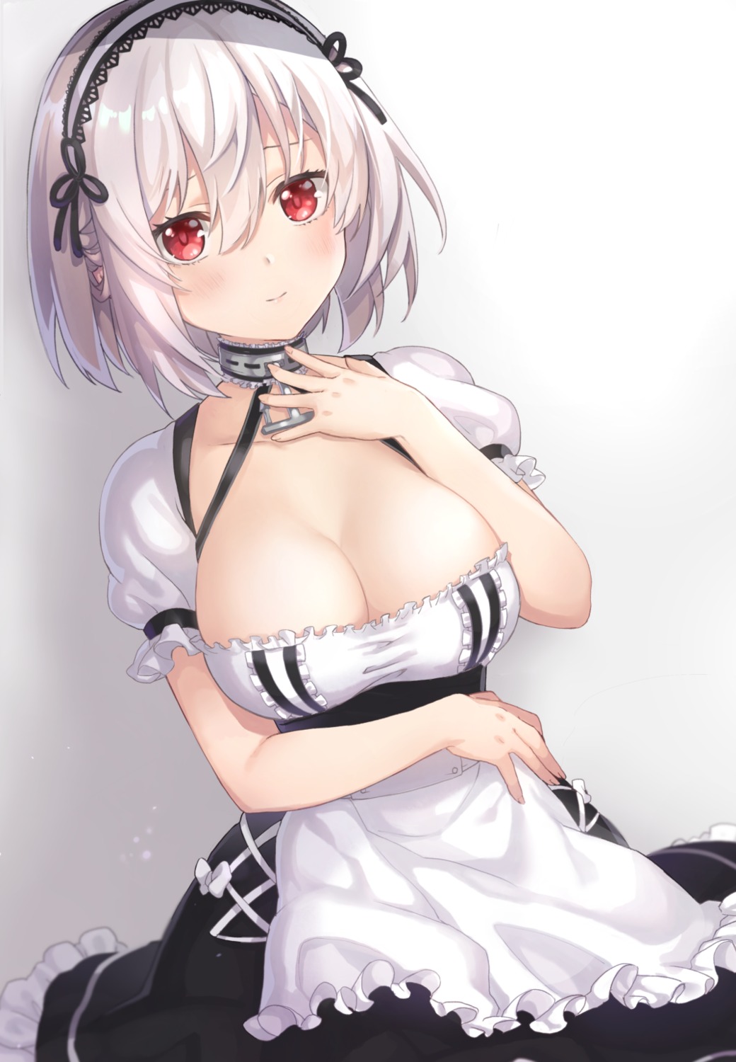 azur_lane cleavage kon_(k0n16) maid sirius_(azur_lane)