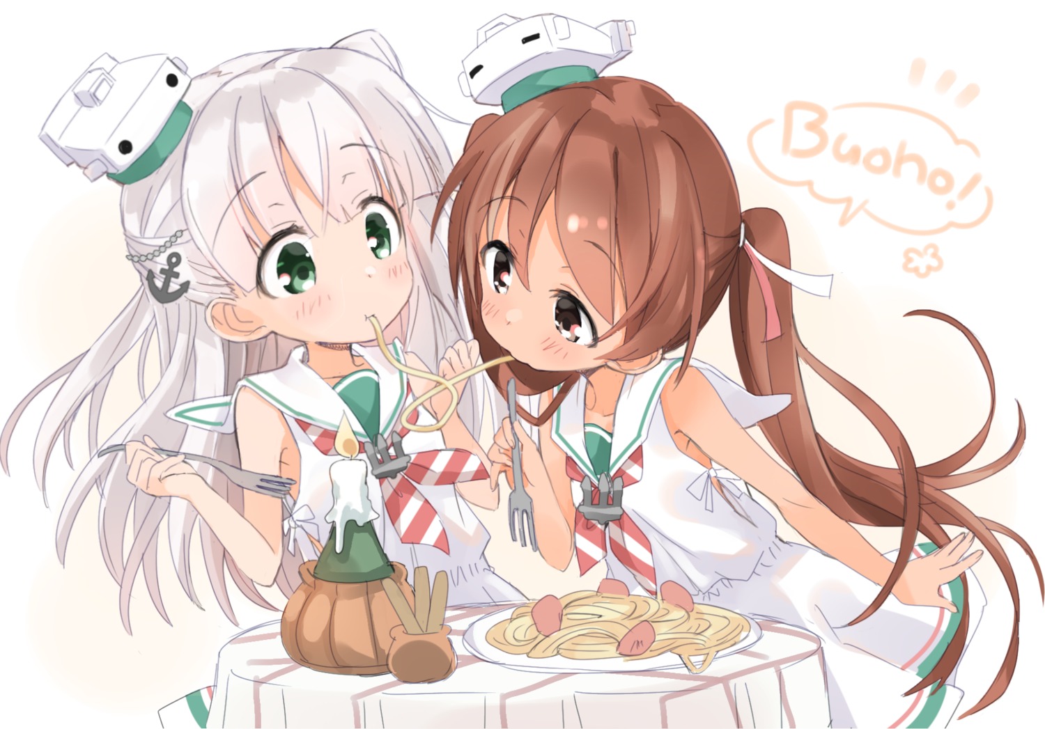 hizuki_yayoi kantai_collection libeccio_(kancolle) maestrale_(kancolle) seifuku yuri