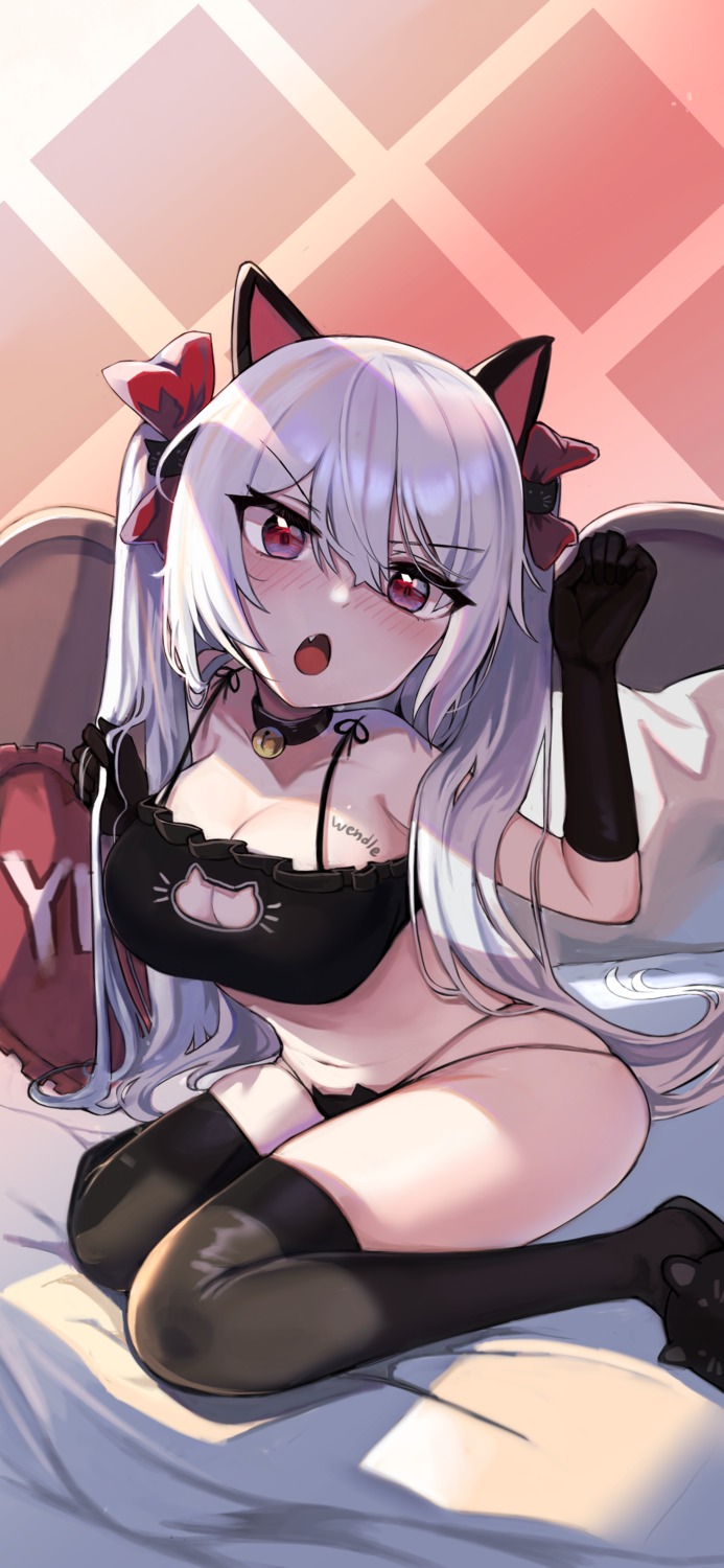 animal_ears bra cleavage nekomimi pantsu tagme thighhighs