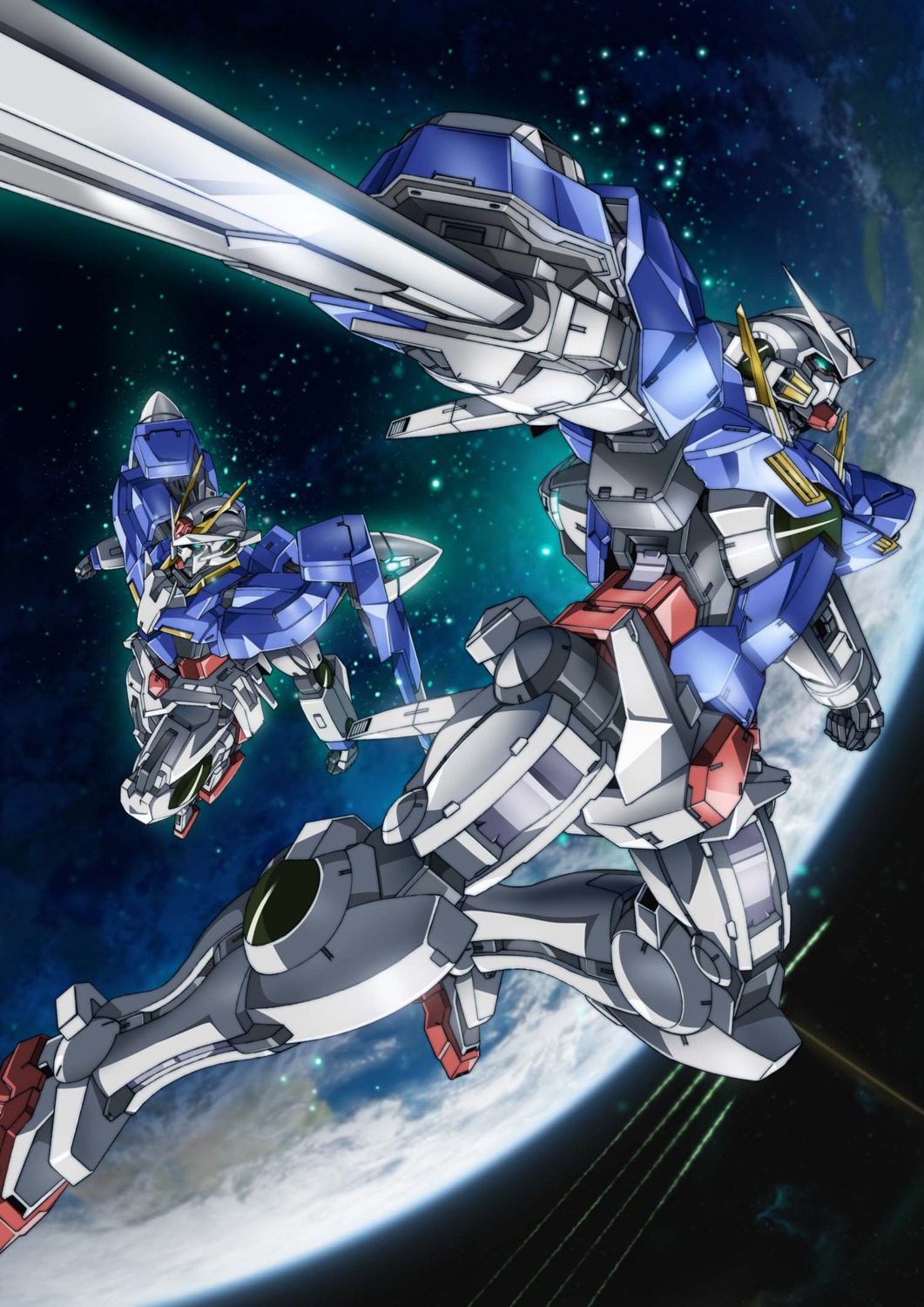 00_gundam gundam gundam_00 gundam_exia mecha sword