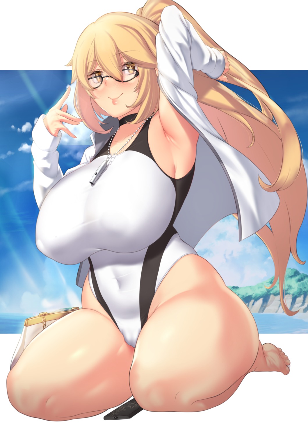 aster_crowley cameltoe erect_nipples megane shokuhou_misaki swimsuits to_aru_majutsu_no_index