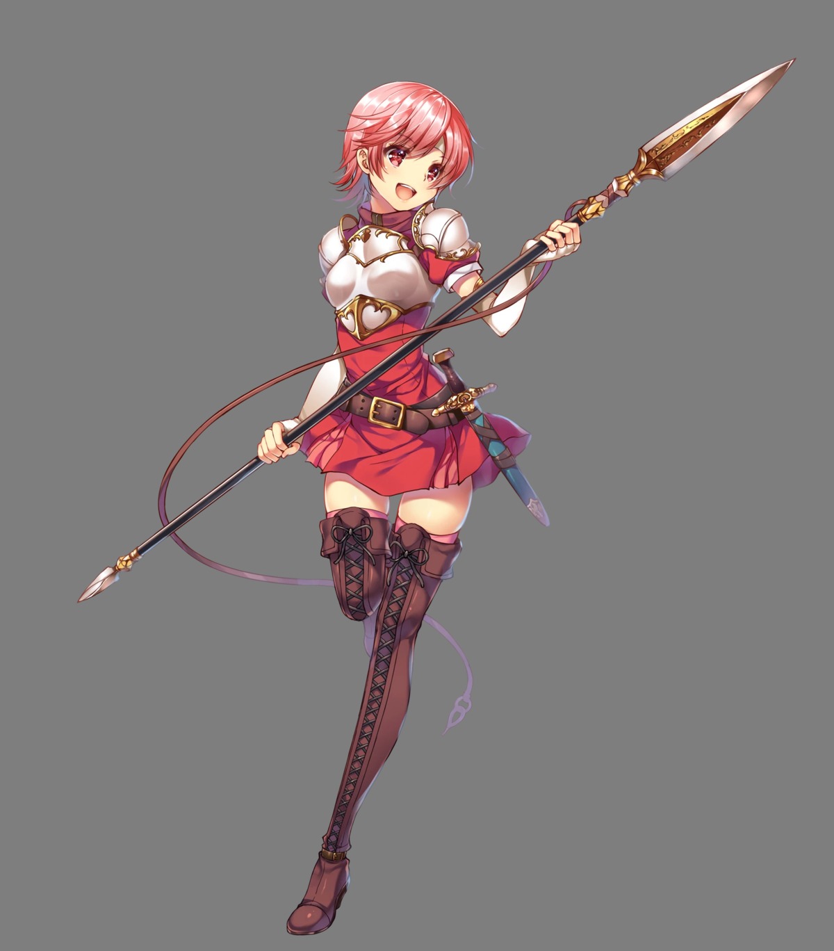 armor est_(fire_emblem) fire_emblem:_monshou_no_nazo fire_emblem_heroes heels miwabe_sakura thighhighs transparent_png weapon