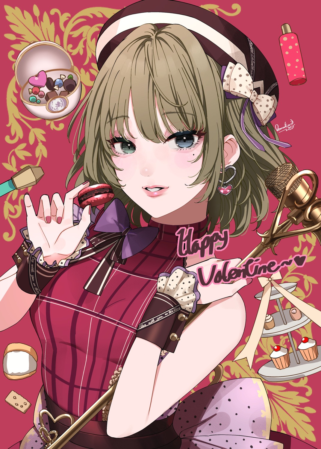 heterochromia maou_(demonlord) takagaki_kaede the_idolm@ster the_idolm@ster_cinderella_girls valentine