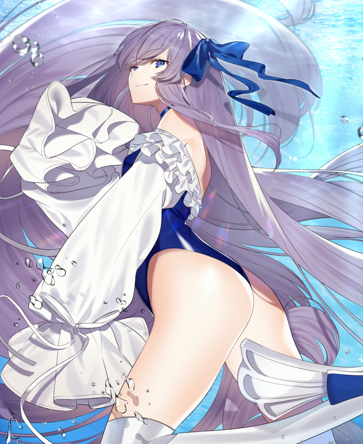 ass fate/grand_order meltryllis sino42 swimsuits thighhighs