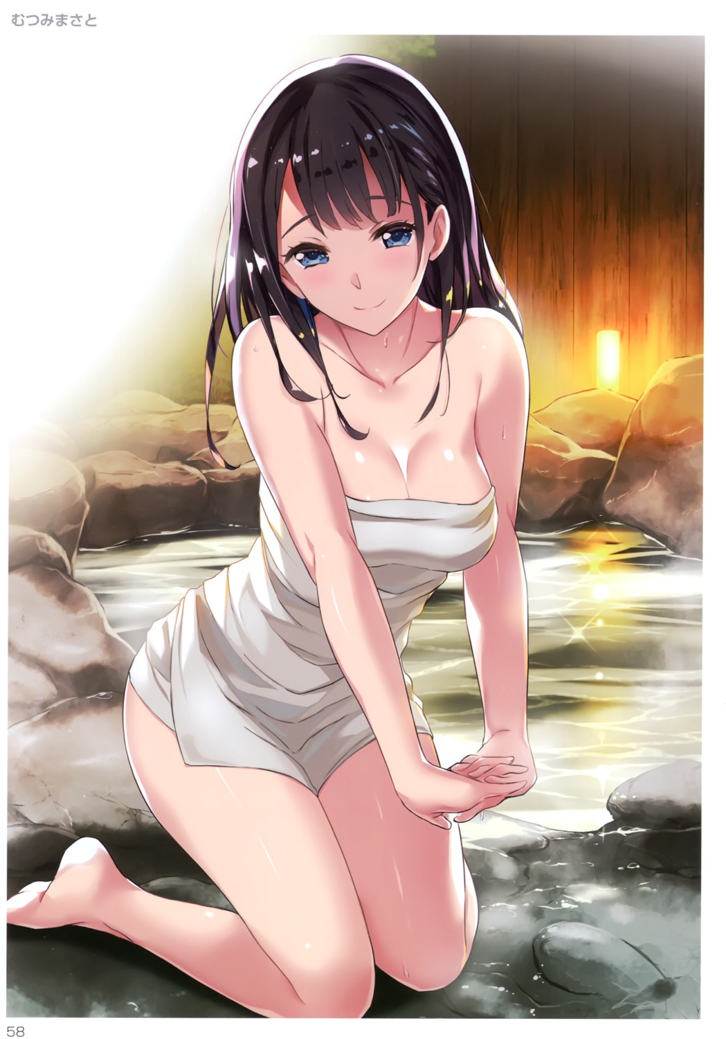 cleavage mutsumi_masato naked onsen toranoana towel wet