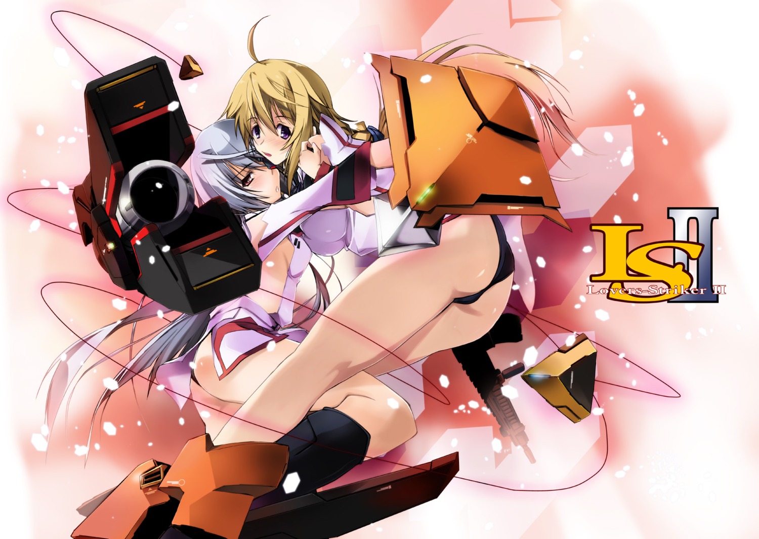 charlotte_dunois gun infinite_stratos laura_bodewig nagare_hyougo pantsu ryu-seki-do