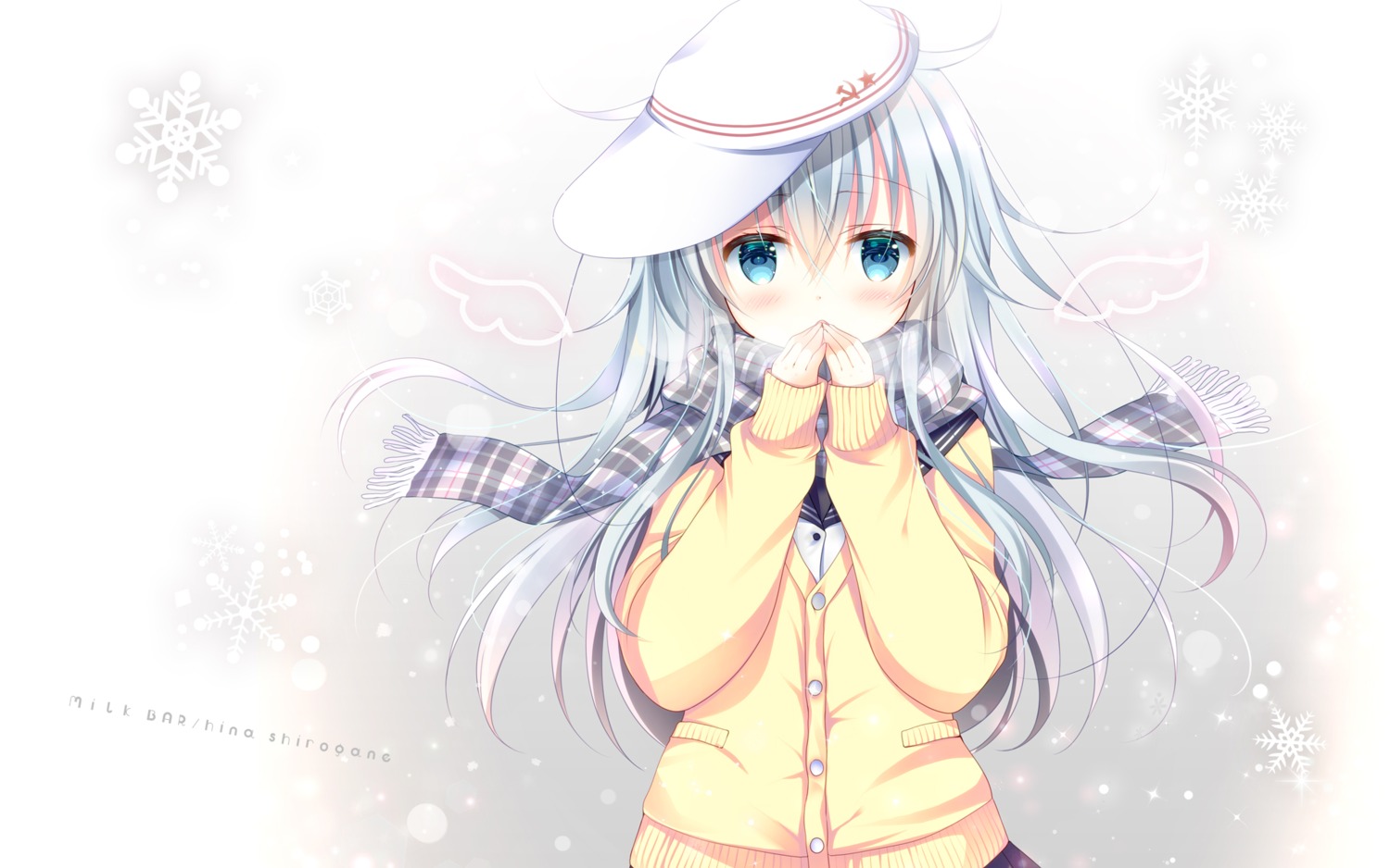 hibiki_(kancolle) kantai_collection seifuku shirogane_hina sweater verniy_(kancolle) wallpaper