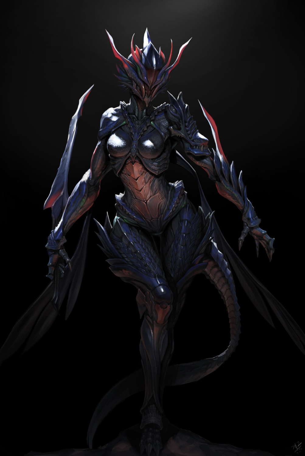 armor daejun_park duplicate monster_girl tail