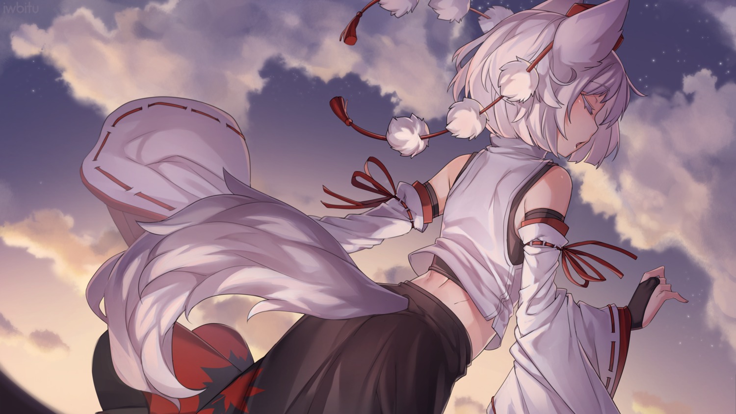 animal_ears inubashiri_momiji iwbitu-sa tail touhou wallpaper