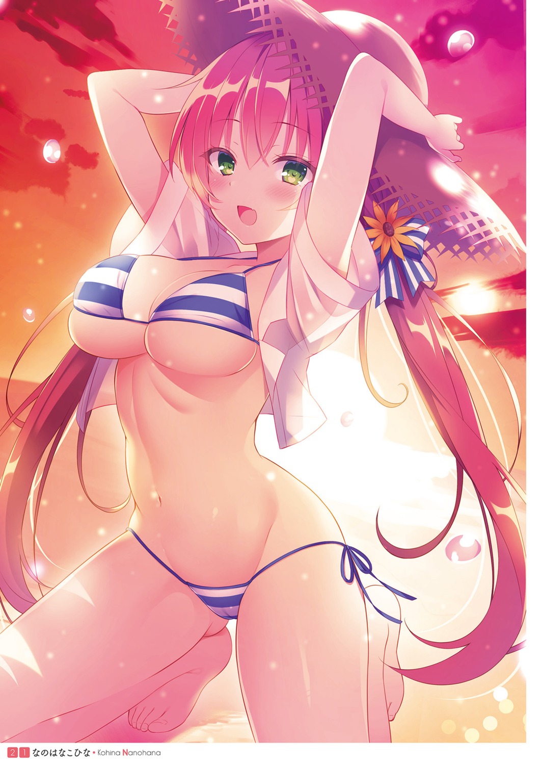 bikini cameltoe nanohana_kohina open_shirt swimsuits underboob