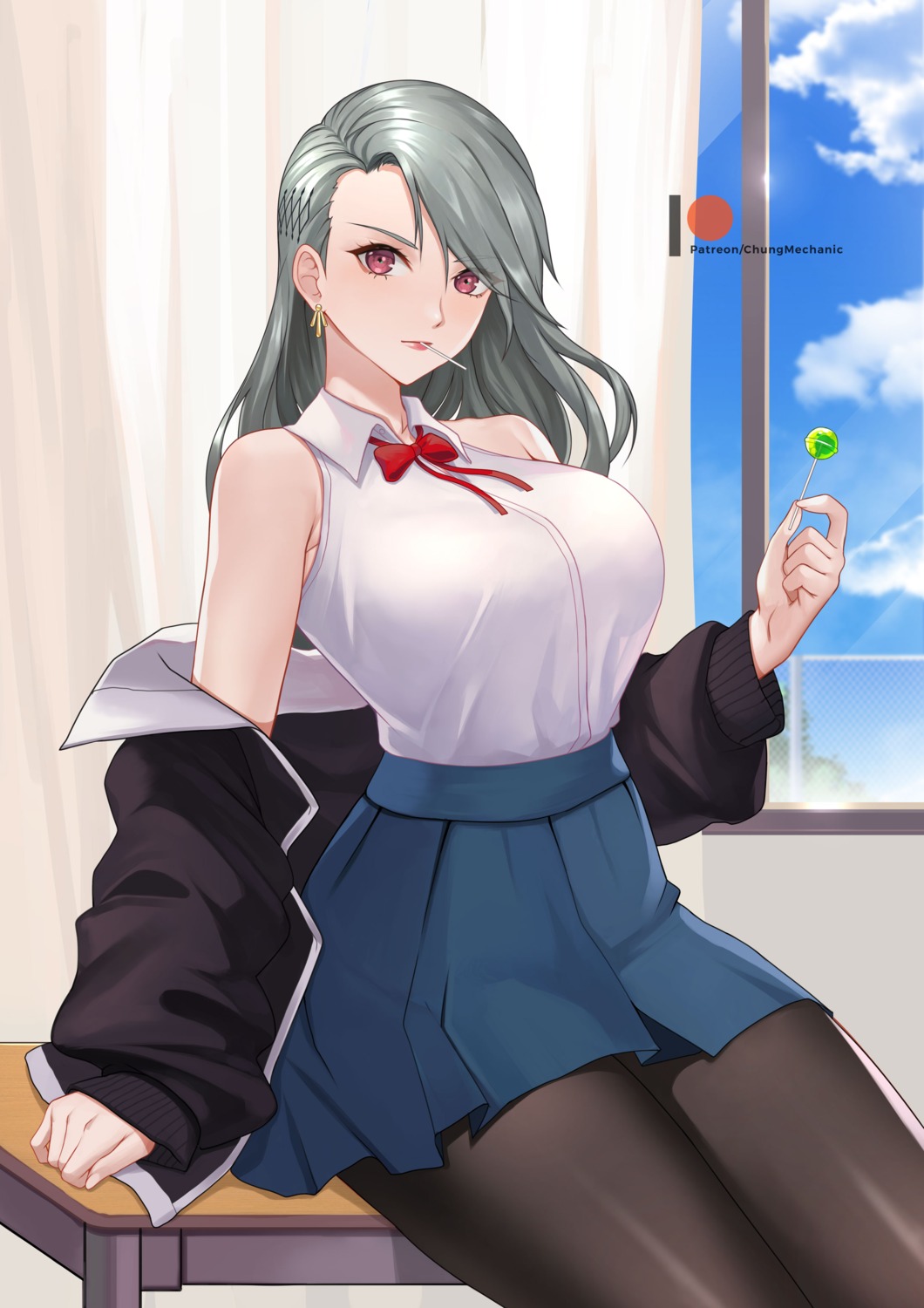 chungmechanic niijima_sae pantyhose persona_5 seifuku