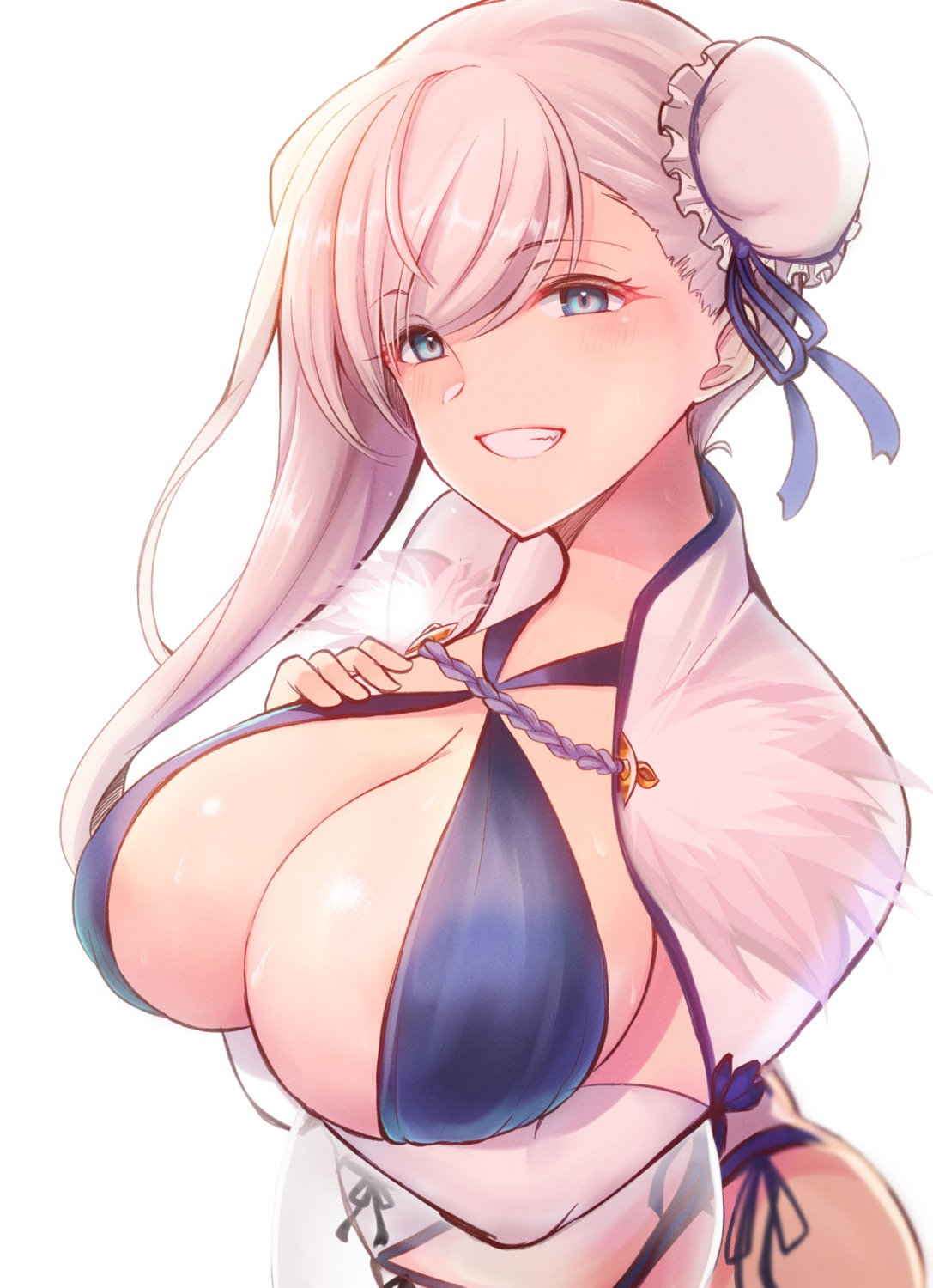 10eki_(tenchou) bikini breast_hold fate/grand_order miyamoto_musashi_(fate/grand_order) swimsuits