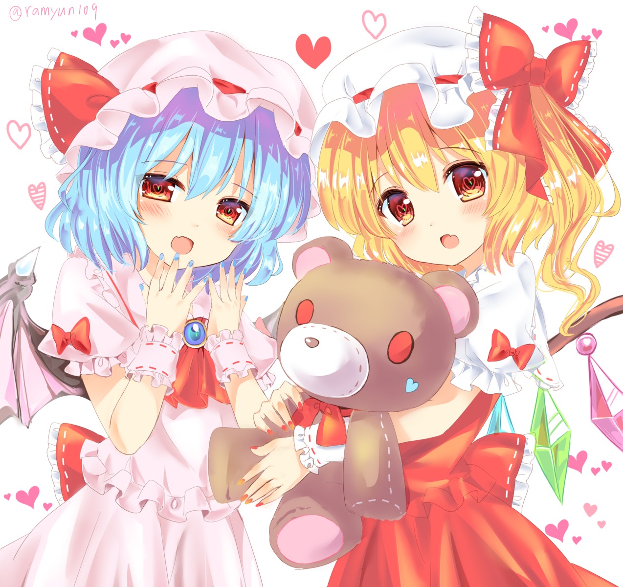 flandre_scarlet ramudia_(lamyun) remilia_scarlet touhou wings