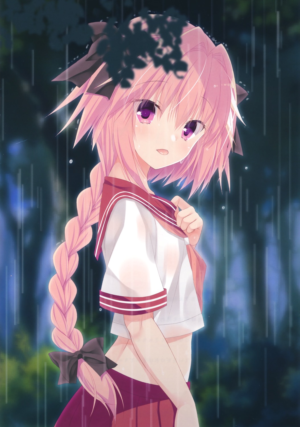 astolfo_(fate) egoistic_honey fate/grand_order hazumi_rio see_through seifuku trap wet wet_clothes