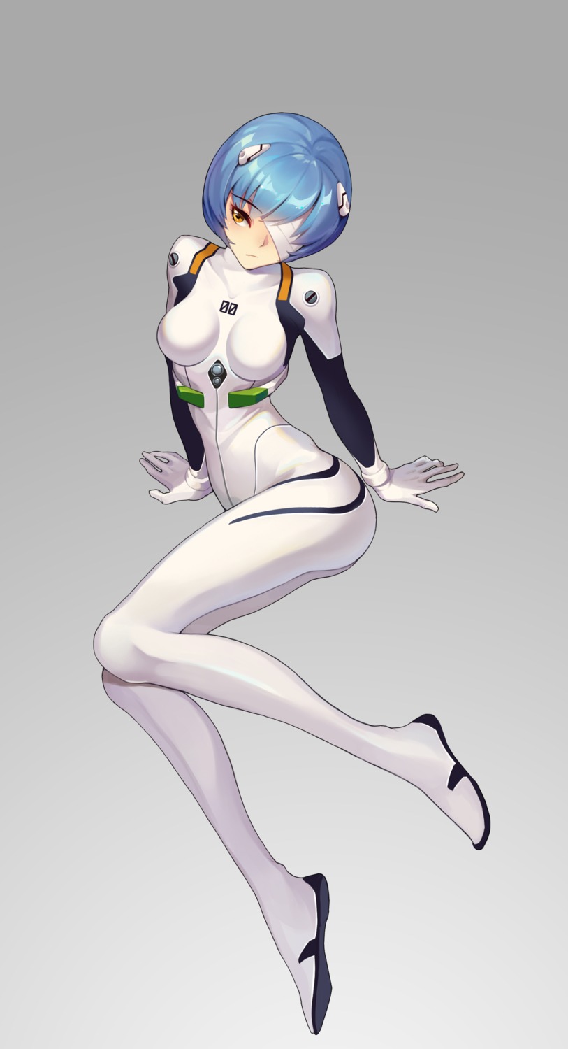 ayanami_rei bandages bodysuit maoshinian1 neon_genesis_evangelion