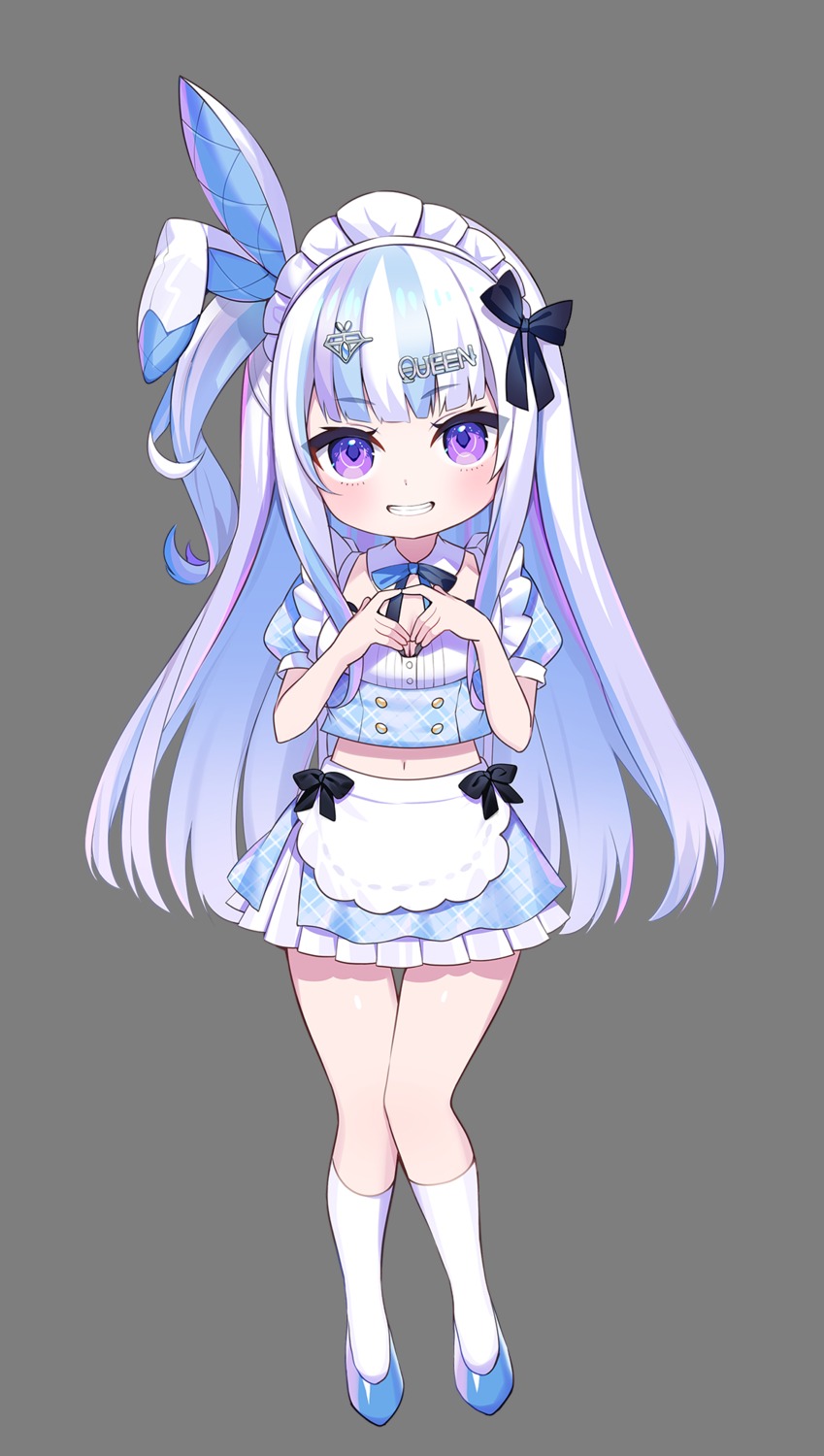 animal_ears bunny_ears chibi cleavage connectopia maid mesugaki_dia tagme transparent_png