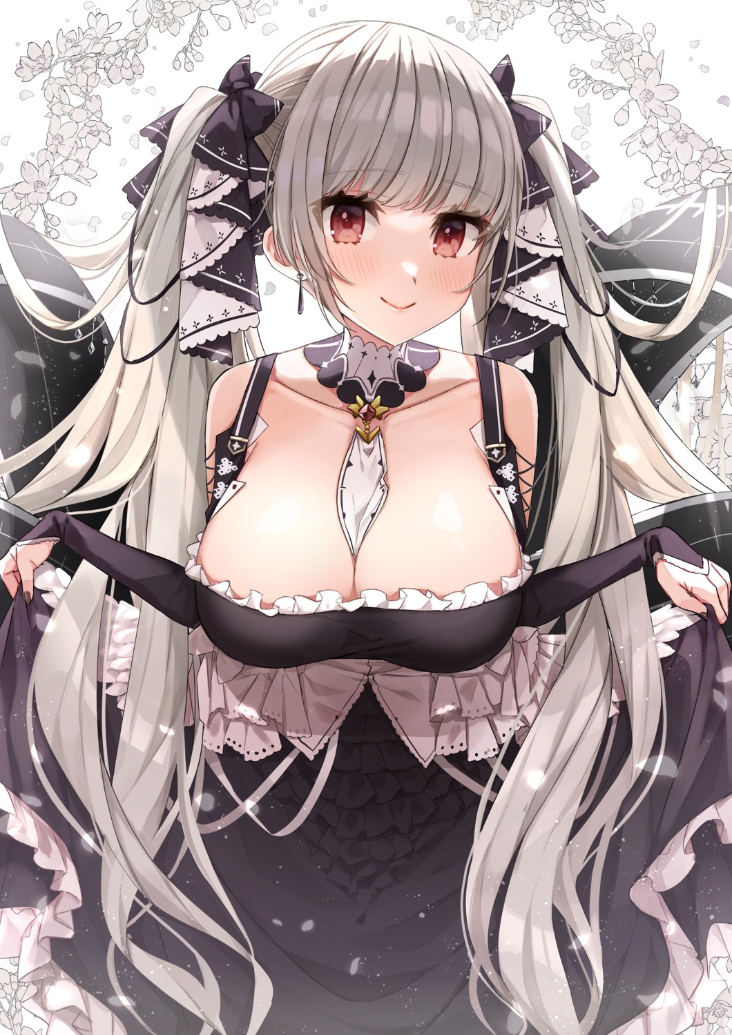 azur_lane formidable_(azur_lane) gothic_lolita lolita_fashion no_bra omaru_(0marufestival) undressing