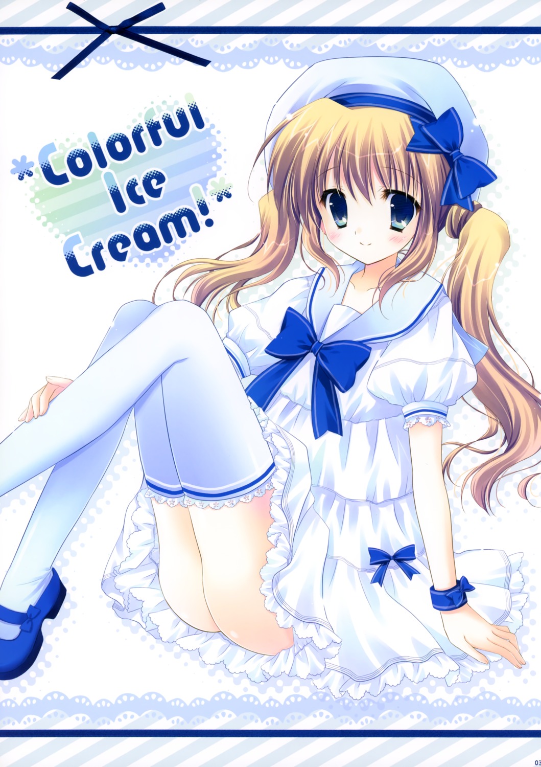 cascade dress hasekura_chiaki thighhighs