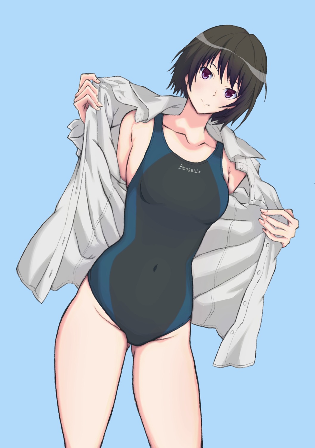 amagami dress_shirt nanasaki_ai swimsuits tagme undressing