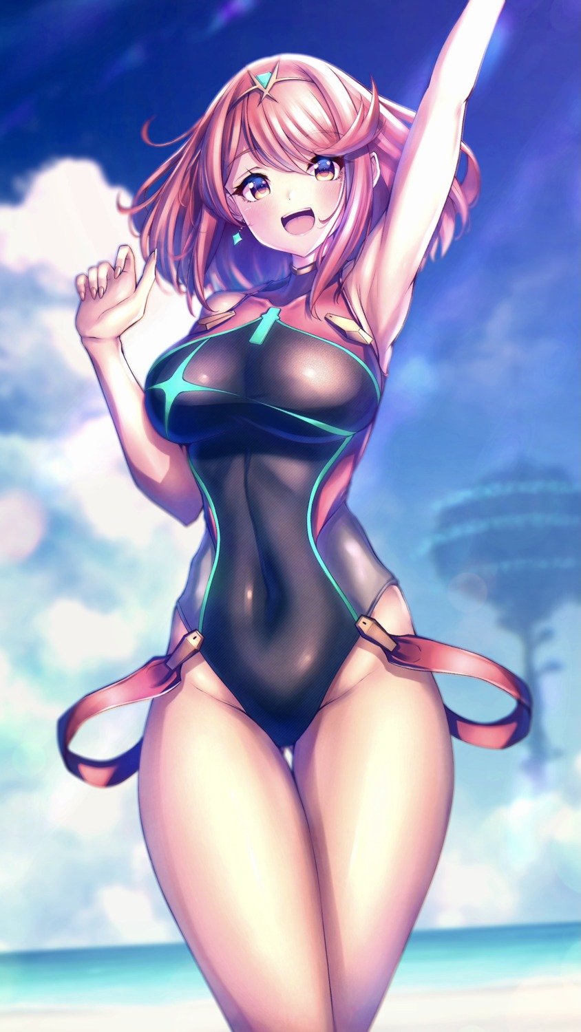 hakusai_(hksicabb) homura_(xenoblade_2) swimsuits xenoblade xenoblade_chronicles_2