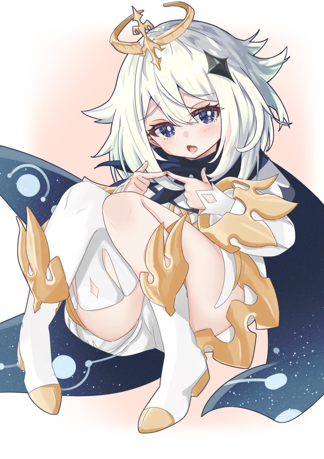 genshin_impact laurier_(artist) paimon thighhighs