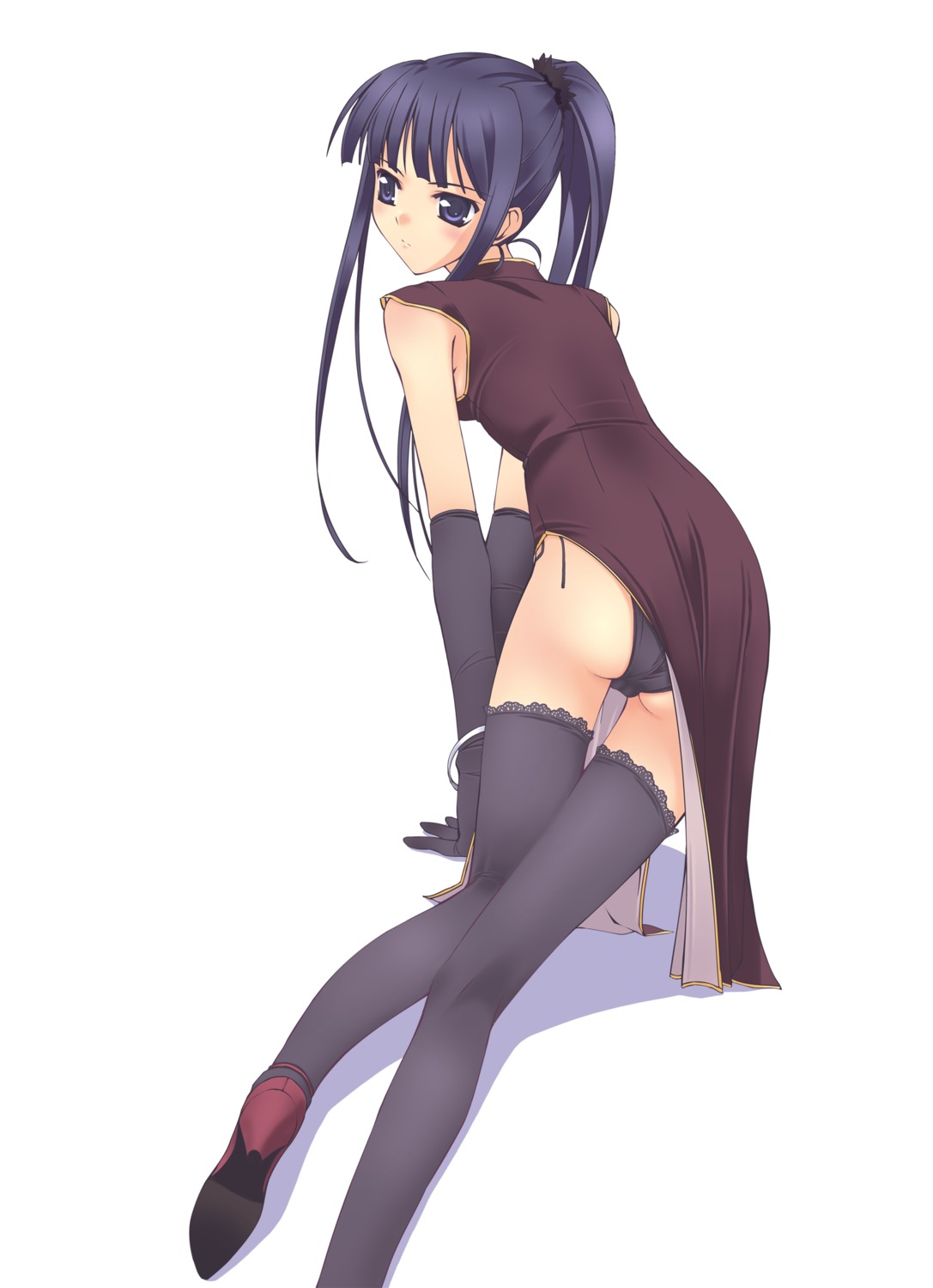 ass murakami_suigun pantsu thighhighs