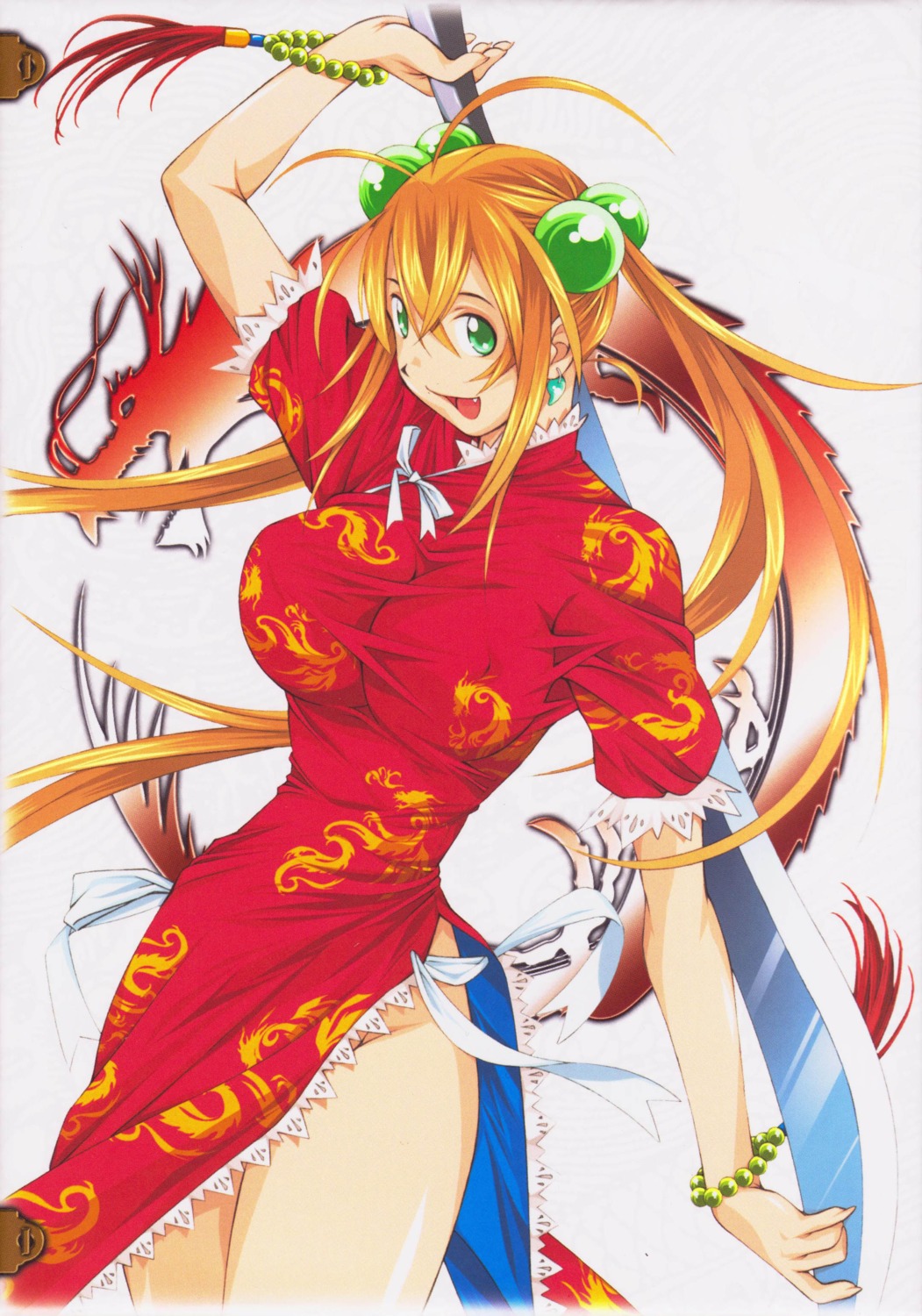 chinadress ikkitousen ikkitousen~dragon_destiny~ nopan shiozaki_yuuji sonsaku_hakufu sword