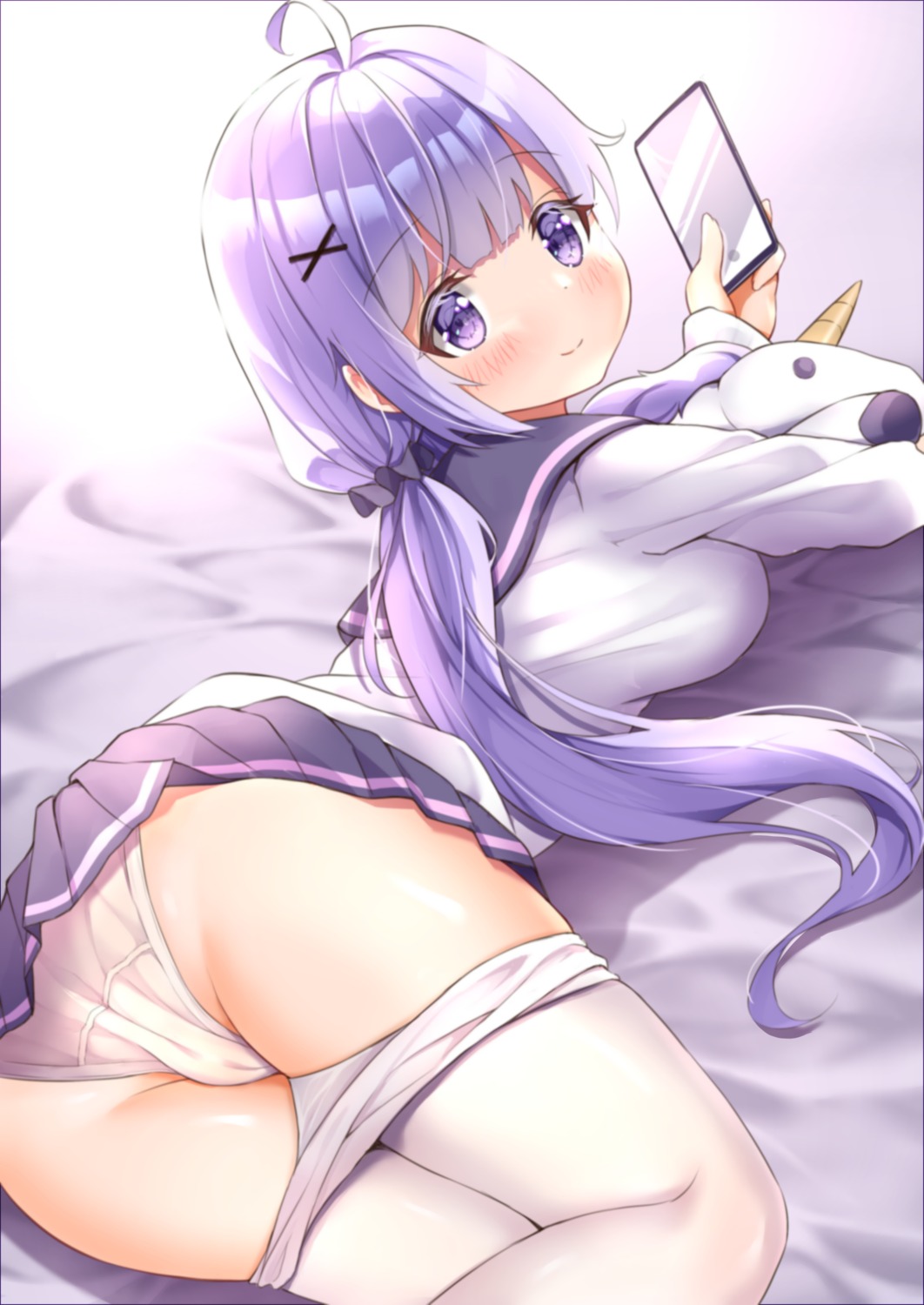 ass azur_lane cameltoe classic_(zildjian33) pantsu pantyhose seifuku skirt_lift unicorn_(azur_lane)