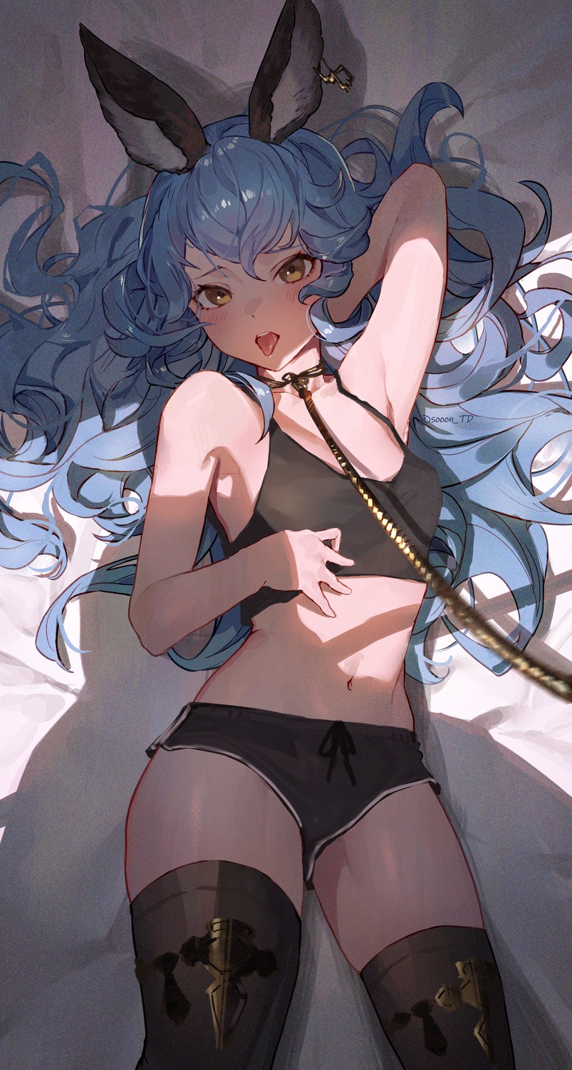 animal_ears bondage ferry_(granblue_fantasy) granblue_fantasy sooon thighhighs