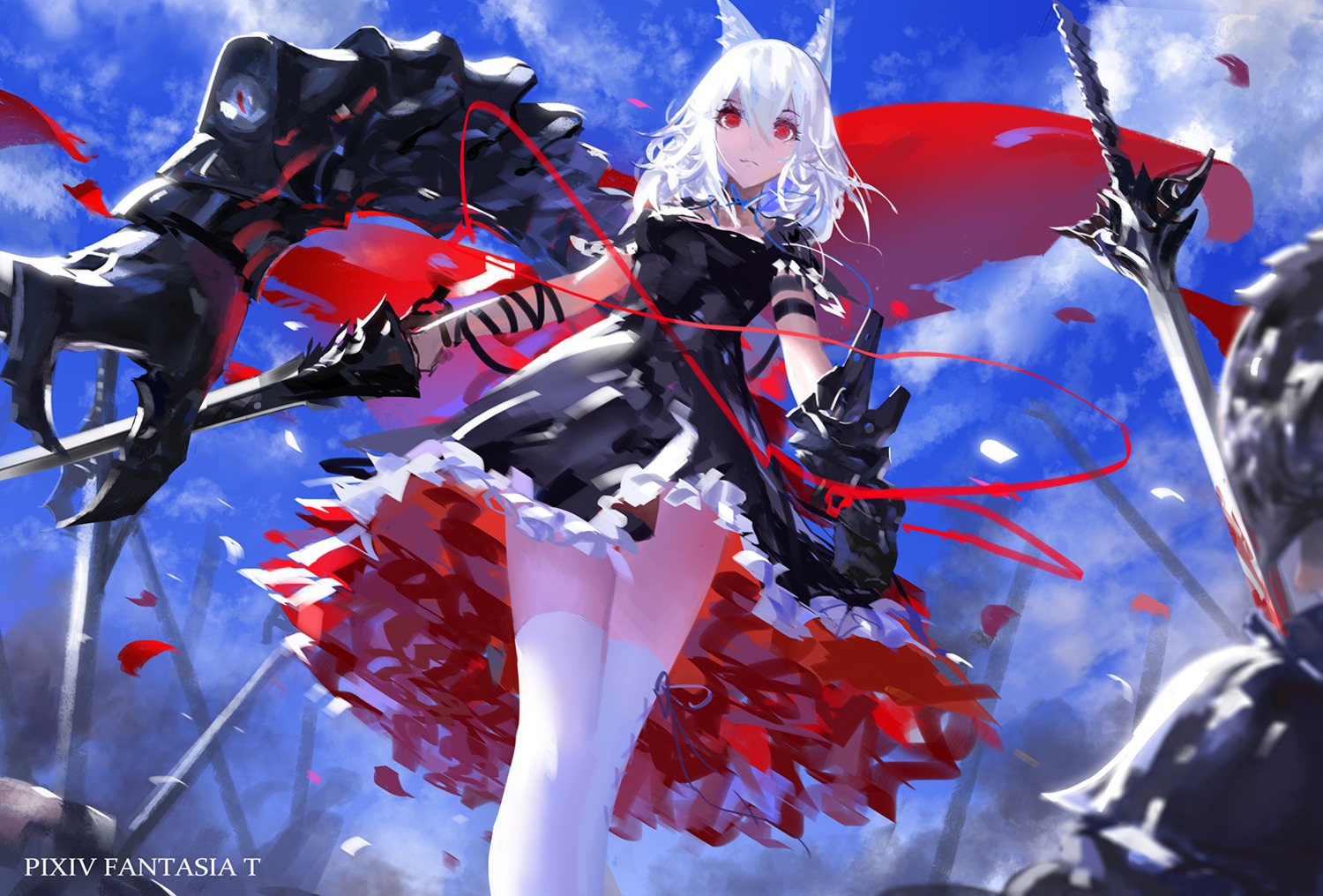 animal_ears armor dress kincora pixiv_fantasia pixiv_fantasia_t sword