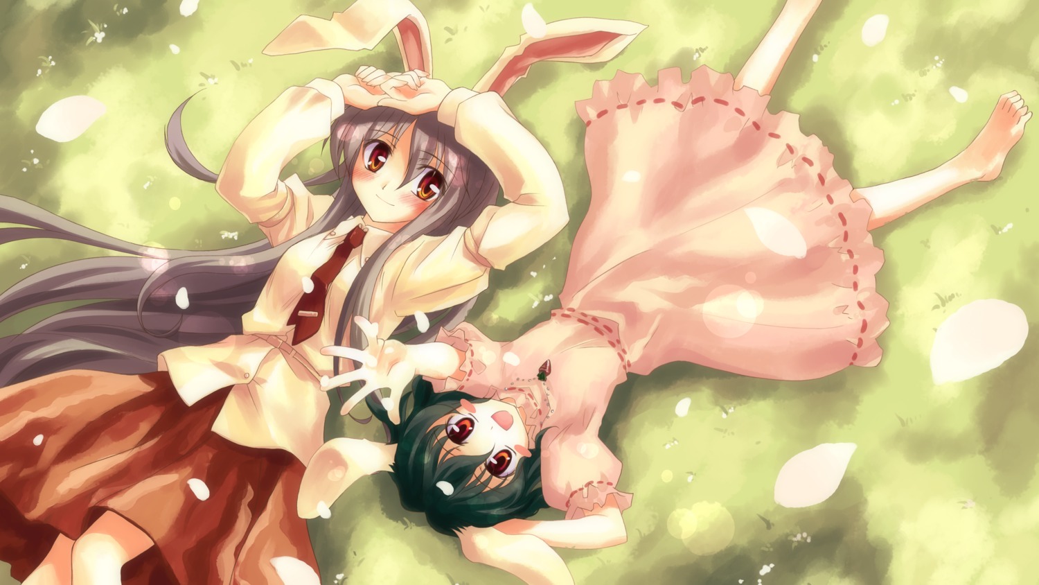 animal_ears bunny_ears inaba_tewi reisen_udongein_inaba studio_s.d.t. touhou yuuki_tatsuya