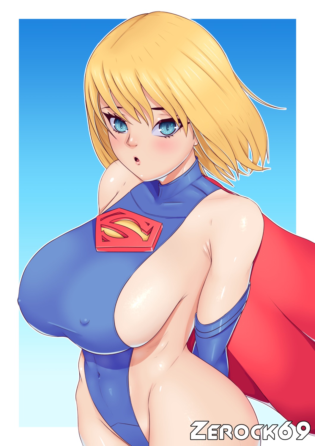 dc_comics erect_nipples leotard no_bra supergirl supergirl_(character) zerock