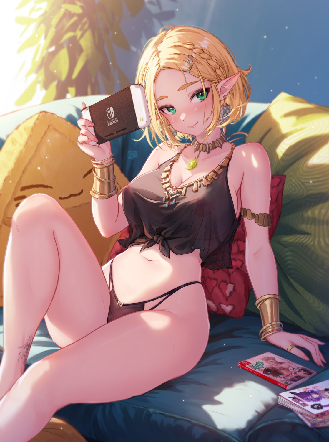 mitsu_(mitsu_art) nipples pointy_ears possible_duplicate princess_zelda see_through the_legend_of_zelda