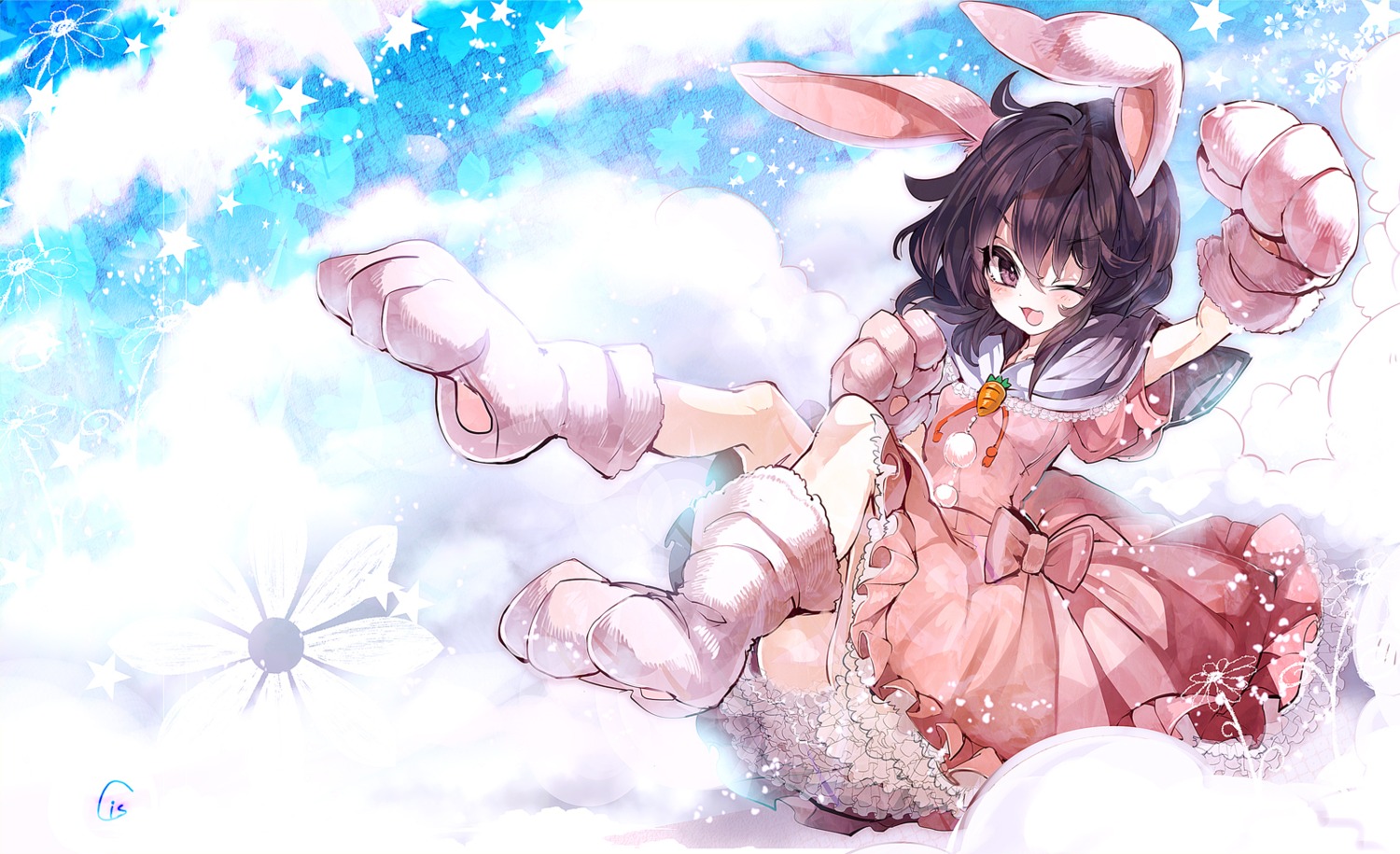 animal_ears bunny_ears cercis inaba_tewi touhou