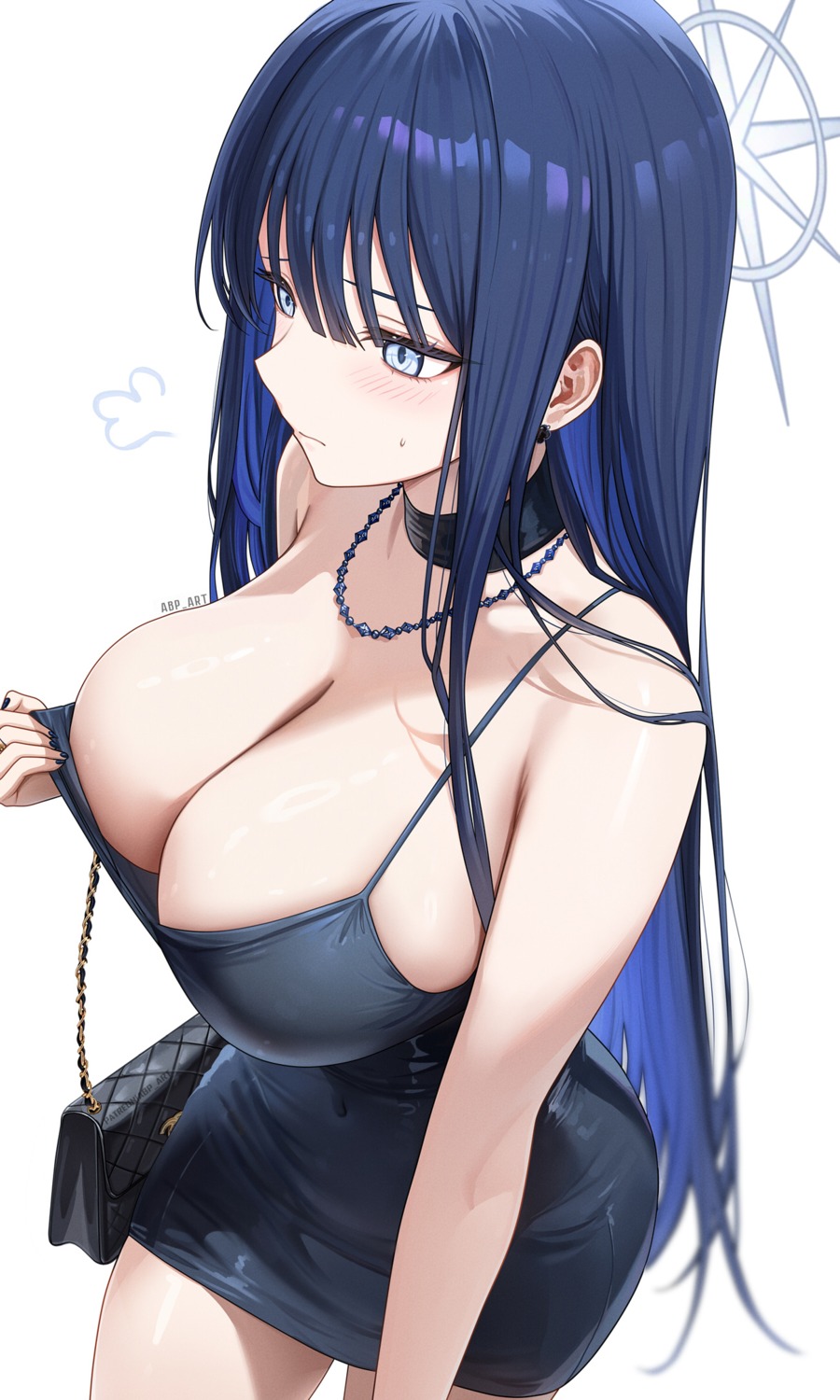 abpart blue_archive dress halo joumae_saori no_bra undressing