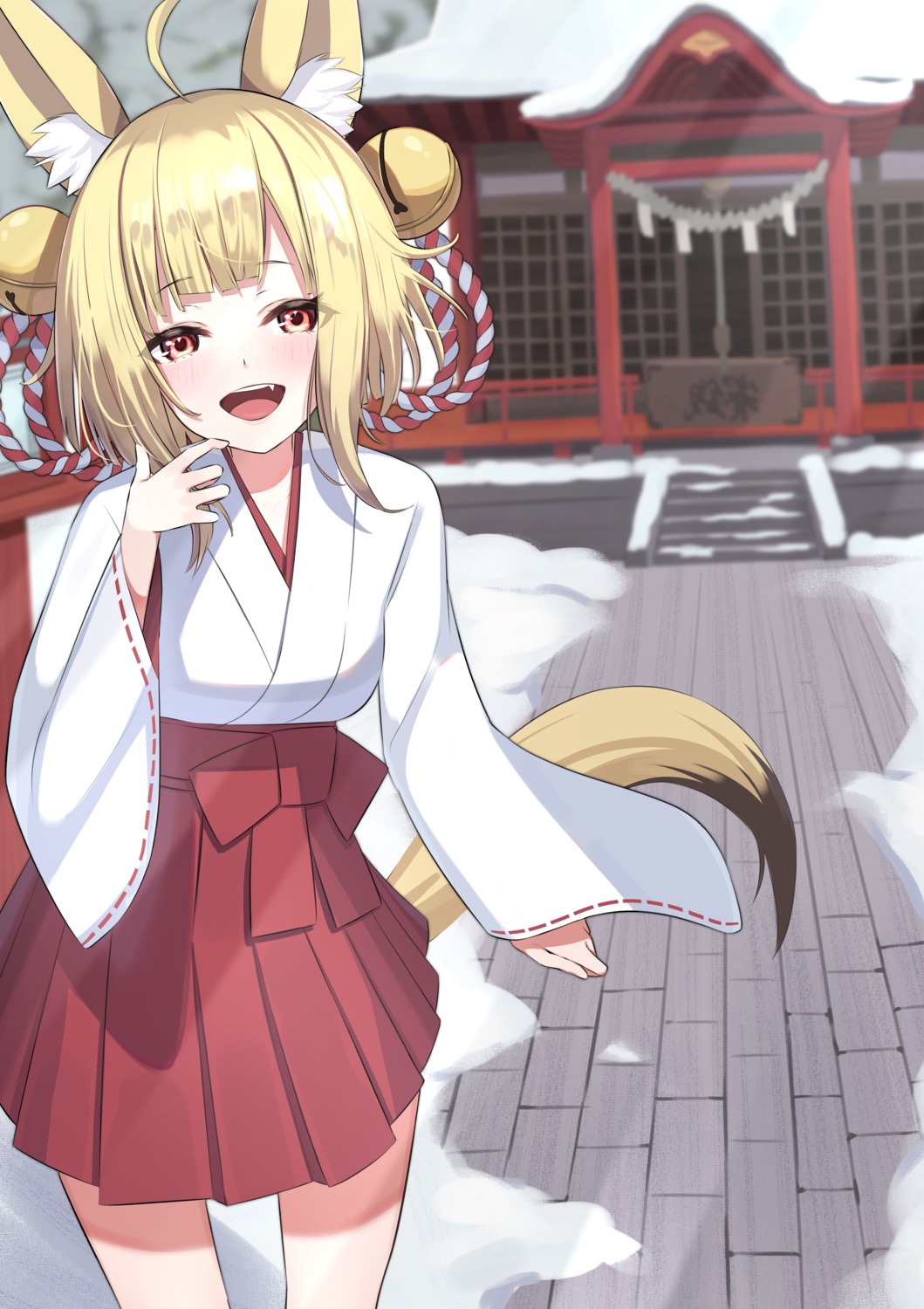 animal_ears appo_(36786257) kitsune miko tail