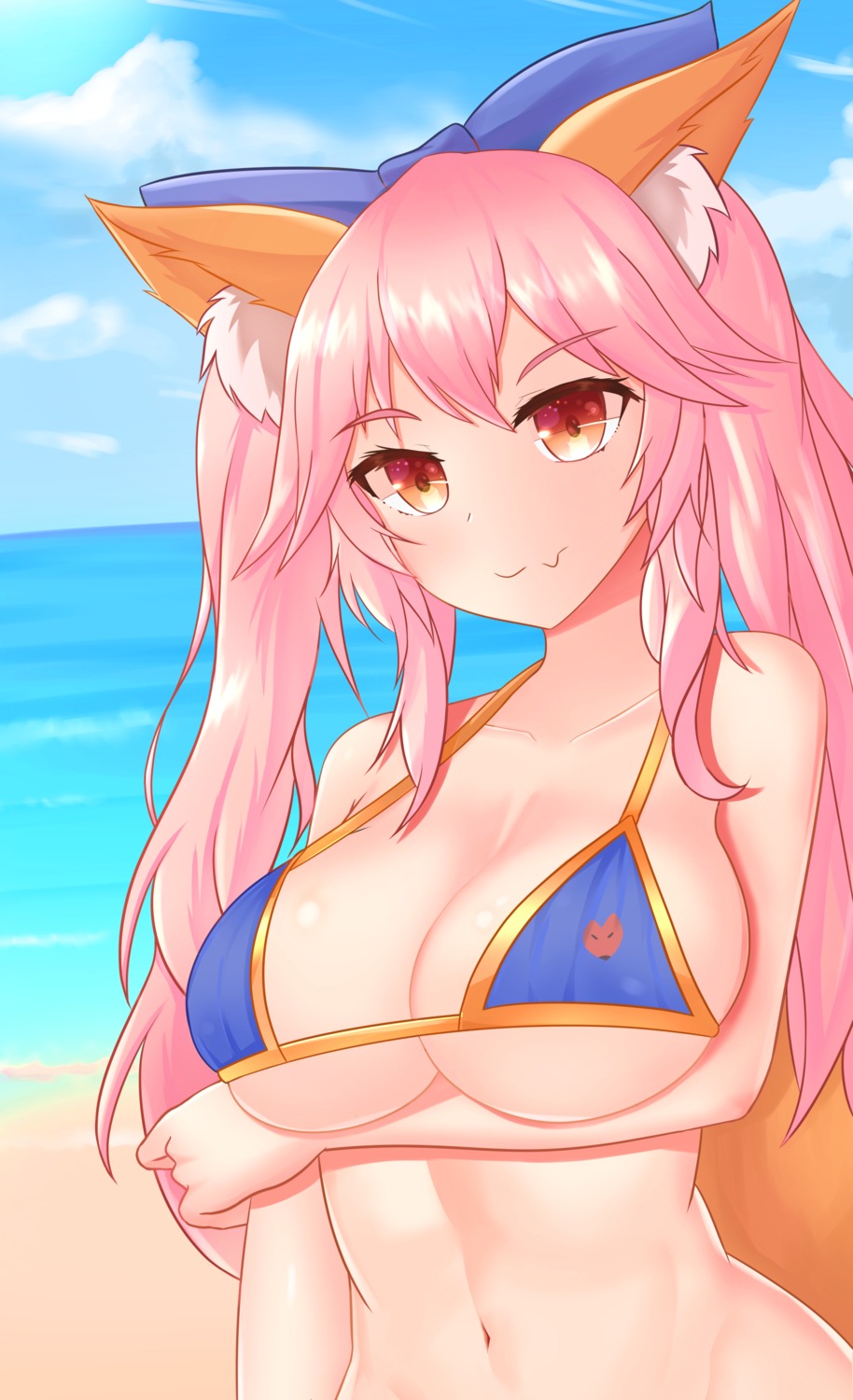 animal_ears bikini_top fate/grand_order jifuwabe swimsuits tail tamamo_no_mae