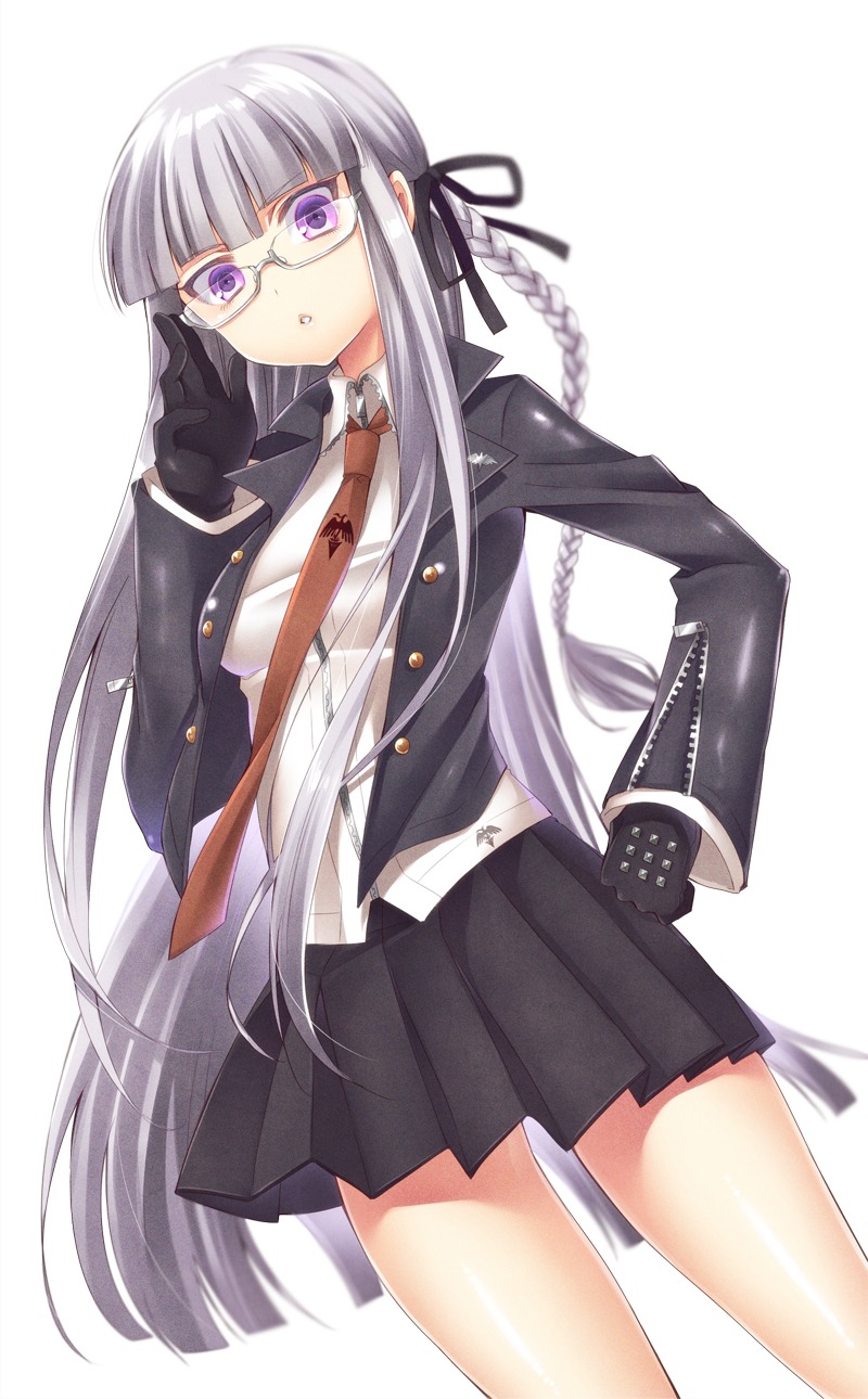 dangan-ronpa hattori kirigiri_kyouko megane seifuku