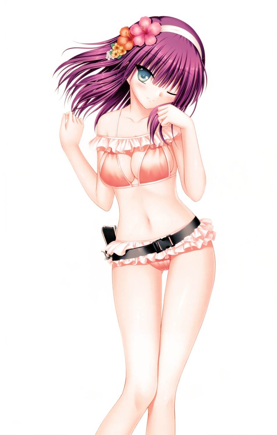 angel_beats! bikini cleavage key na-ga swimsuits yurippe