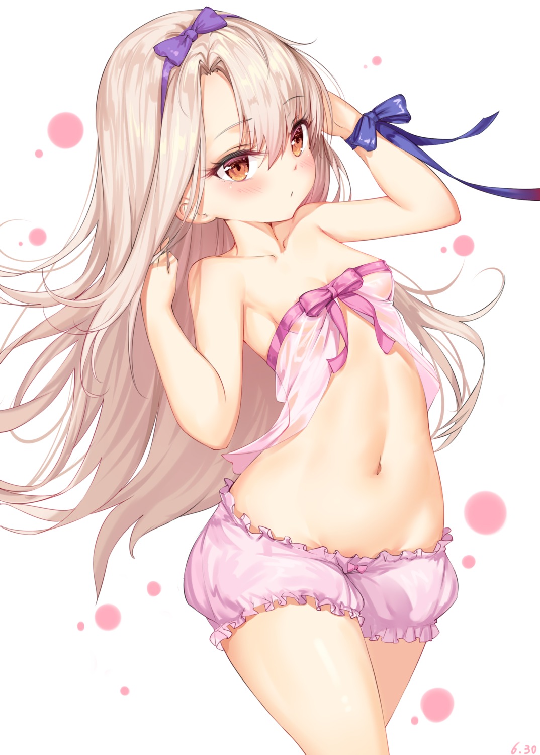 bloomers fate/kaleid_liner_prisma_illya fate/stay_night gala_(16901040) illyasviel_von_einzbern lingerie loli no_bra see_through