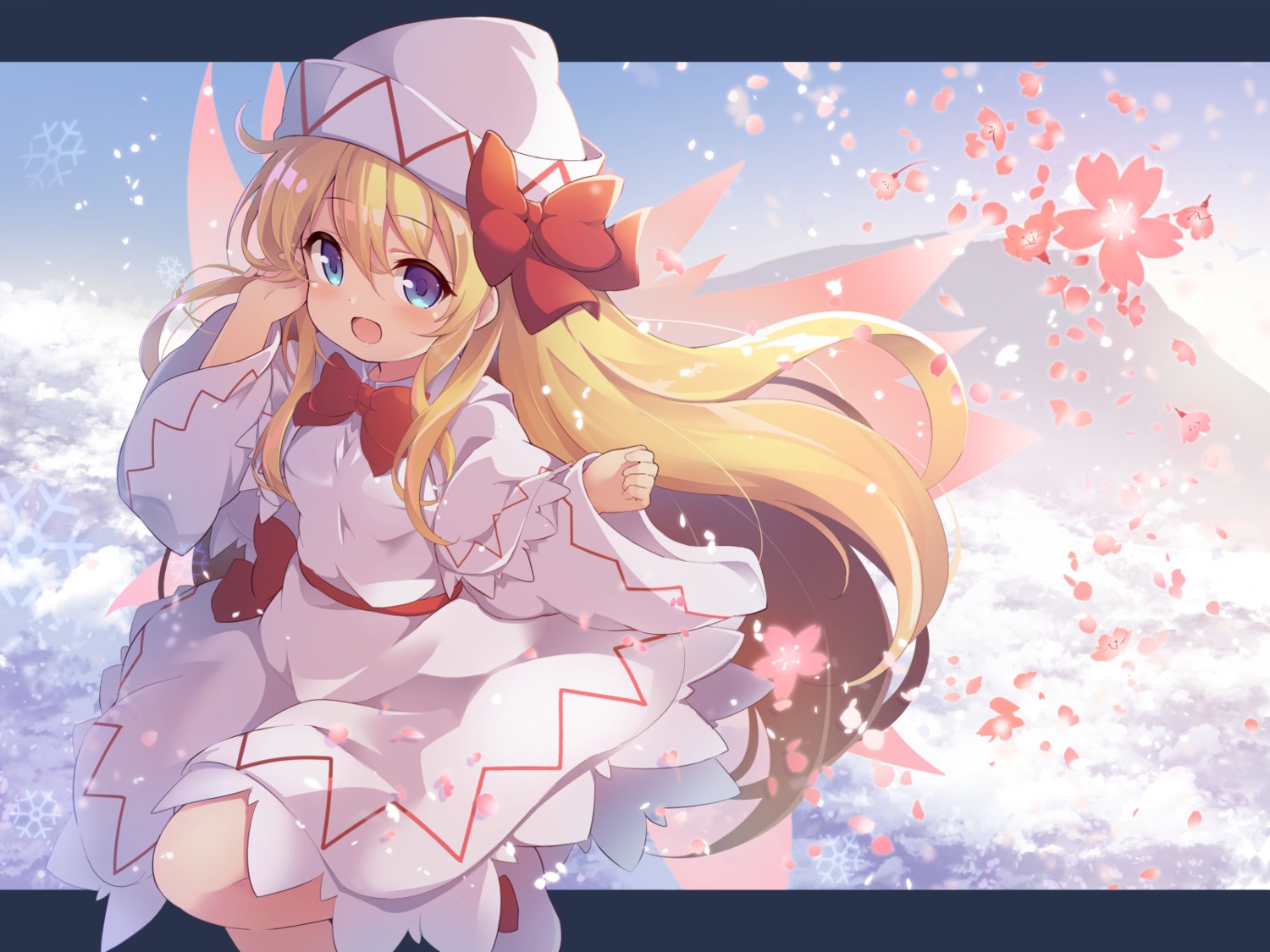 baku-p dress lily_white touhou wallpaper