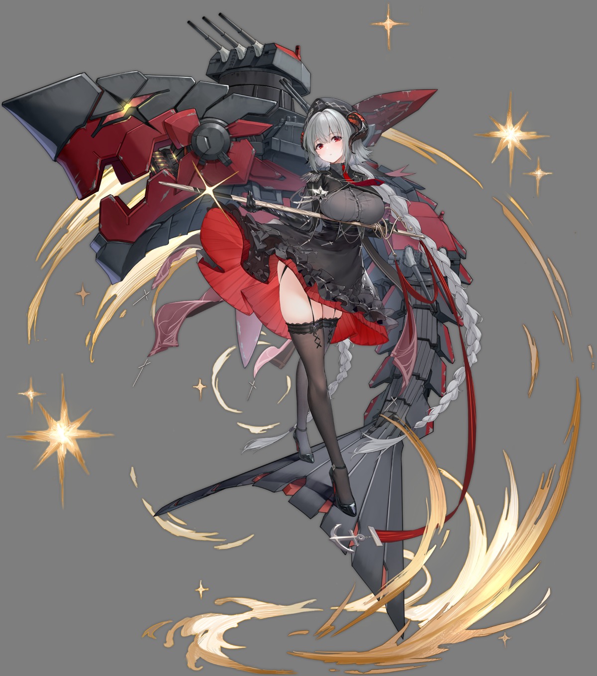 yyy (zelda10010) azur lane nurnberg (azur lane) dress heels horns skirt ...