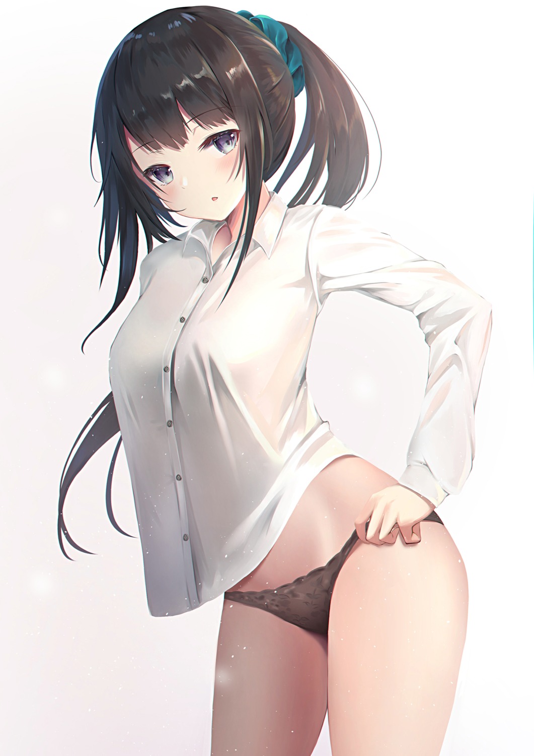 dress_shirt pantsu panty_pull see_through undressing yk_(pixiv43531291)