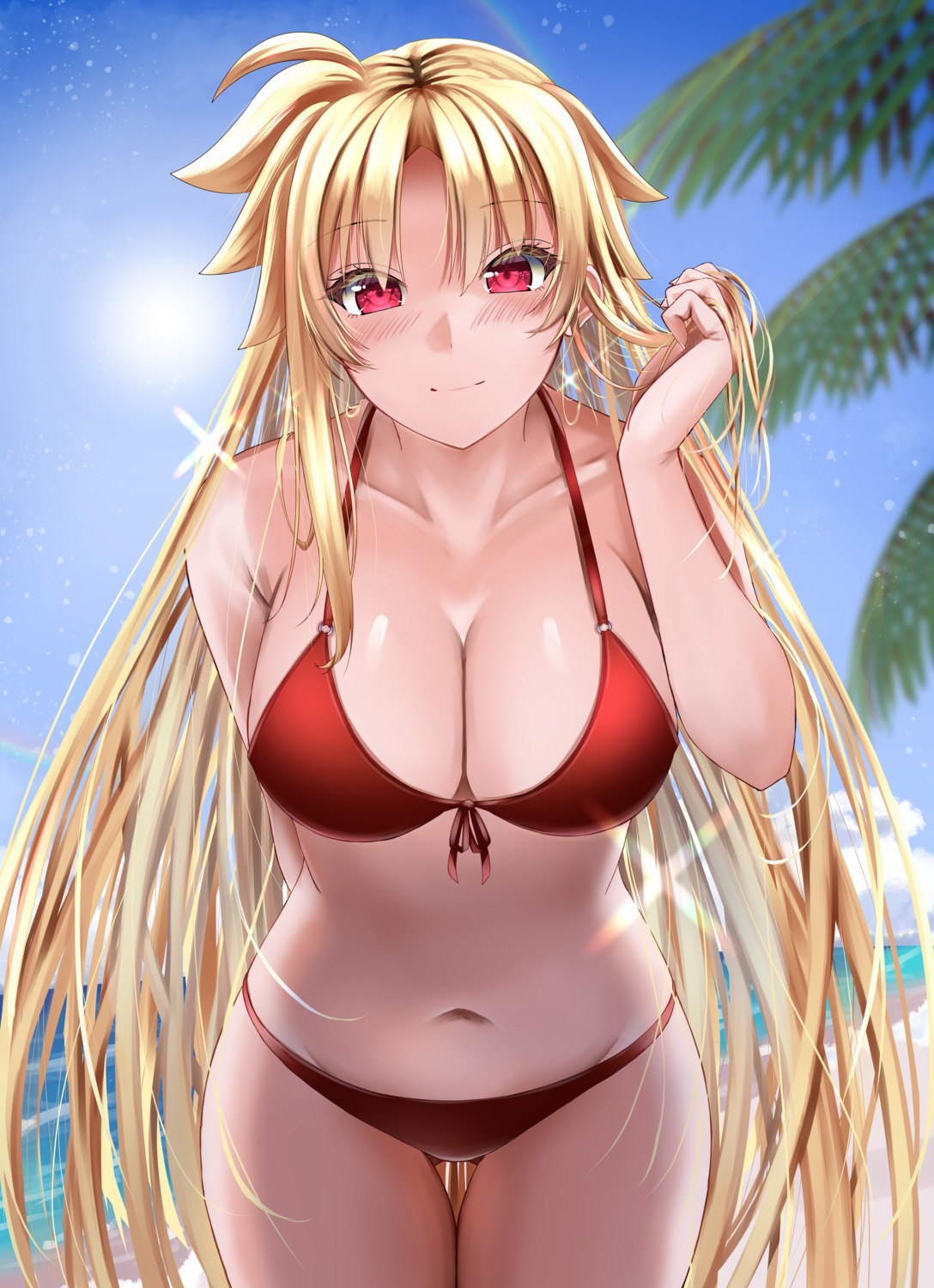 bikini fate_testarossa mahou_shoujo_lyrical_nanoha sougetsu_izuki swimsuits