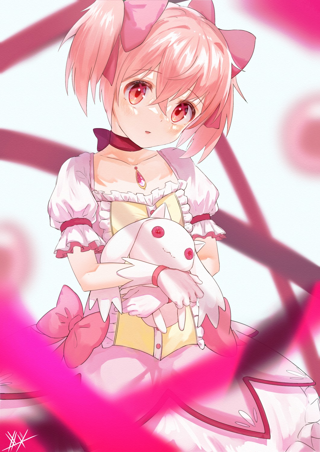 dress kaname_madoka kyubey puella_magi_madoka_magica tsubameno