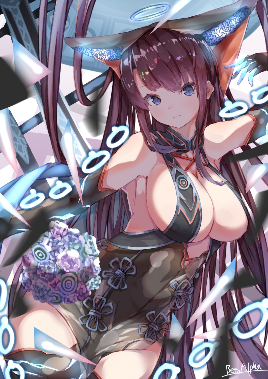 alpha_beta asian_clothes fate/grand_order no_bra yang_guifei_(fate/grand_order)