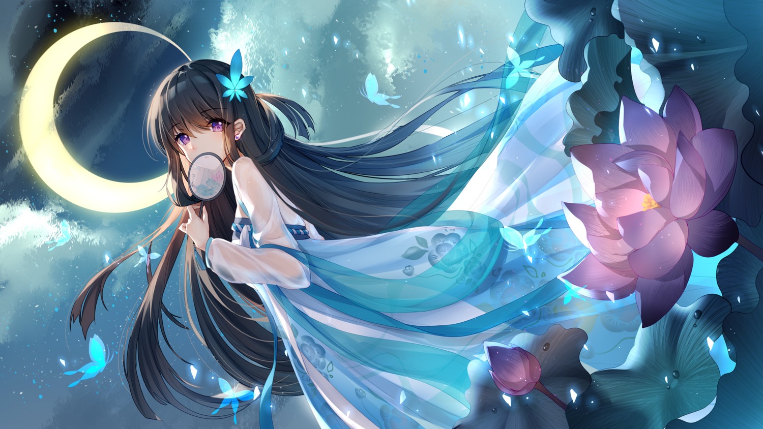 asian_clothes bison_cangshu see_through wallpaper witch_weapon