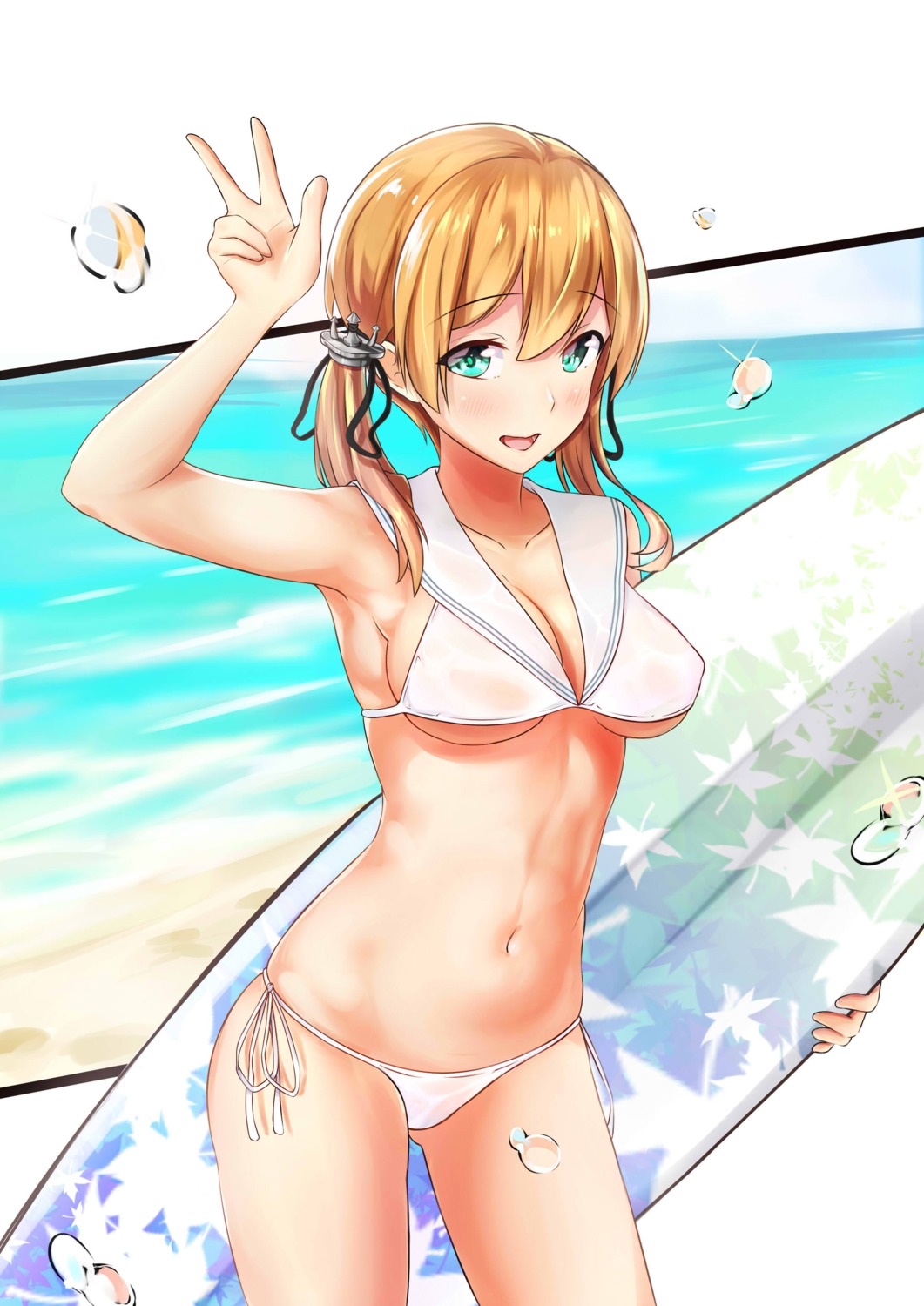 bikini cleavage kantai_collection max30788 prinz_eugen_(kancolle) swimsuits underboob